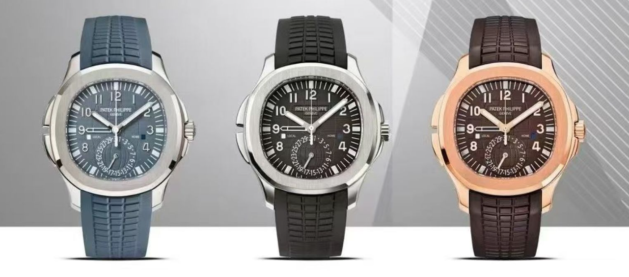 Patek Philippe Aquanaut 5164 | 40.8MM | หน้าปัดสีน้ำตาลเข้มลายตาราง | สายยางสีน้ำตาล | กลไกอัตโนมัติ Cal.324 S C