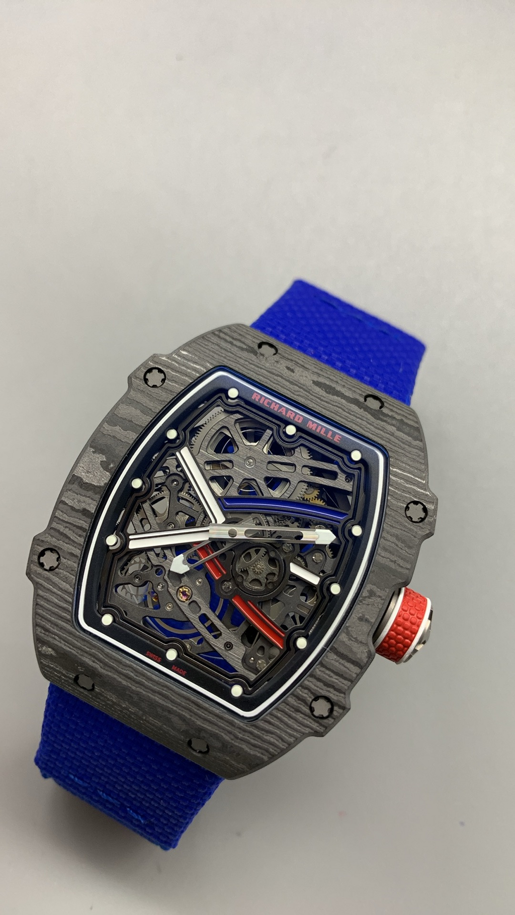 Richard Mille RM67-02 | 38.7 × 47.52MM | 錶殼 Carbon TPT® + Quartz TPT® | 鏤空錶盤 | CRMA7 自動上鍊機芯