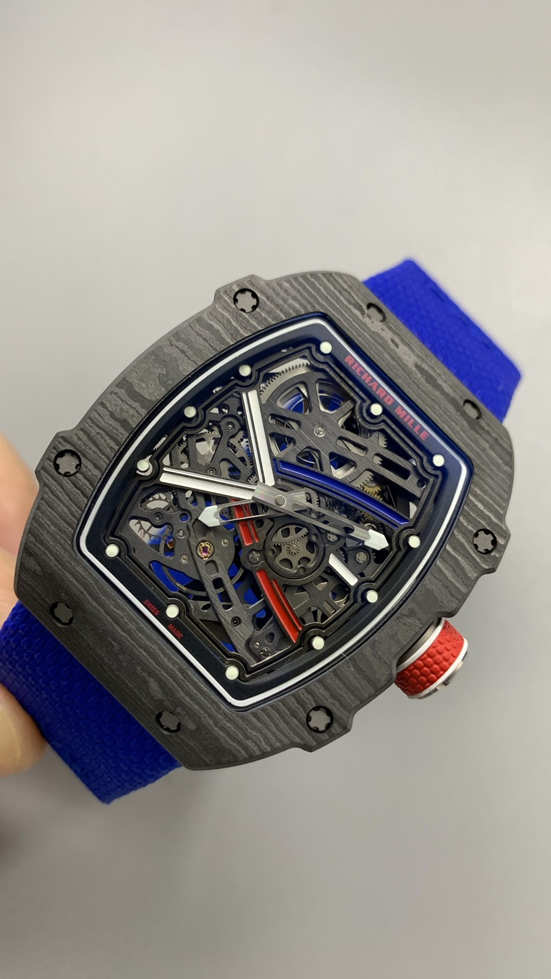 Richard Mille RM67-02 | 38.7 × 47.52MM | 錶殼 Carbon TPT® + Quartz TPT® | 鏤空錶盤 | CRMA7 自動上鍊機芯