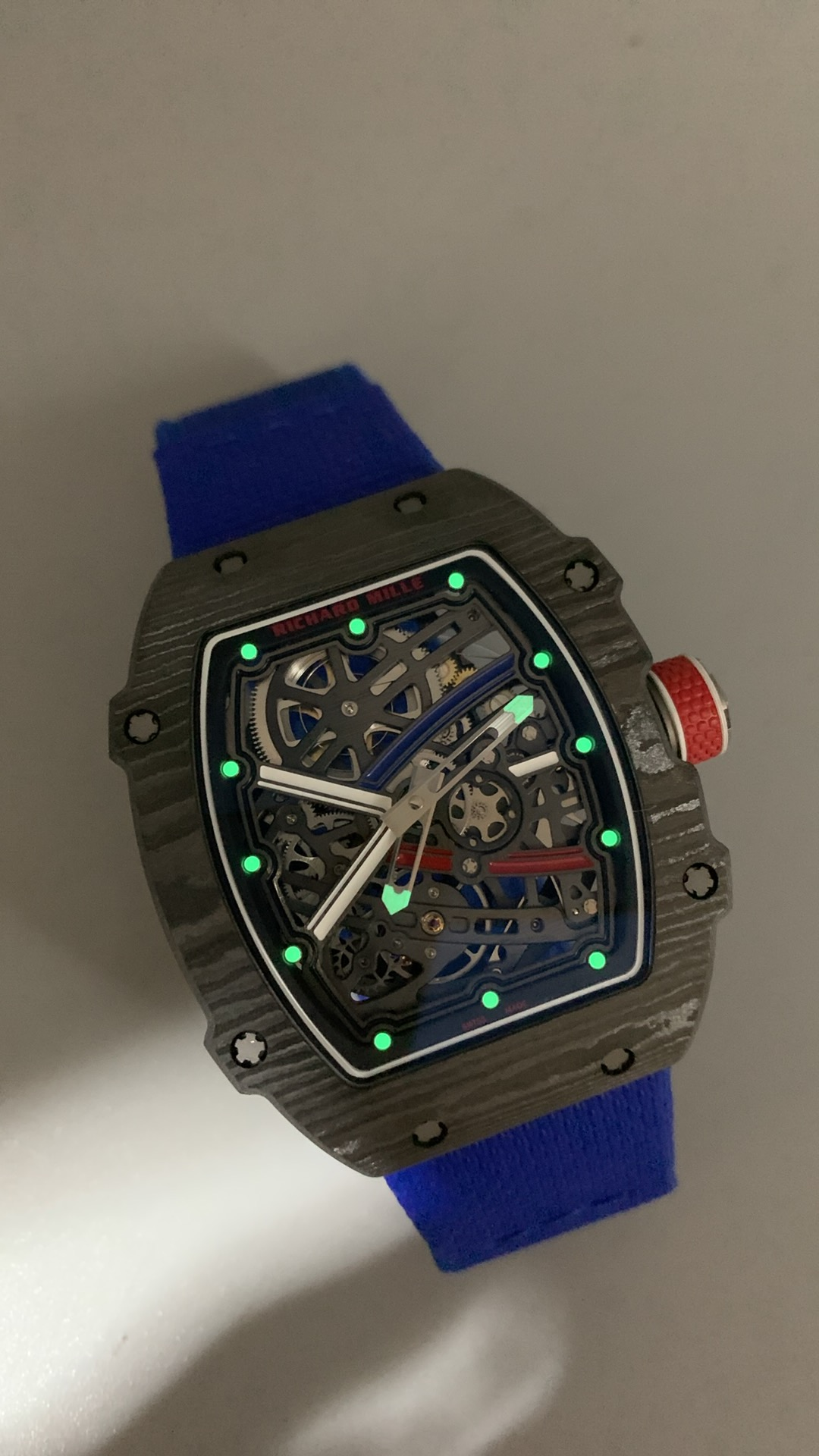 Richard Mille RM67-02 | 38.7 × 47.52MM | 錶殼 Carbon TPT® + Quartz TPT® | 鏤空錶盤 | CRMA7 自動上鍊機芯