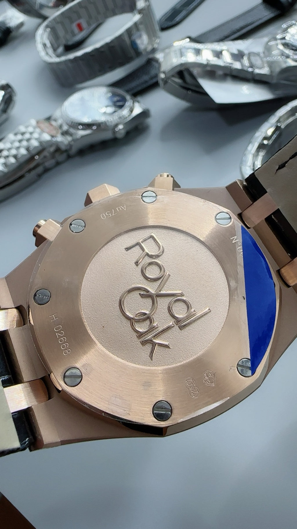 Audemars Piguet Royal Oak 26331 | 41MM | ตัวเรือนสแตนเลสสตีลเคลือบสีโรสโกลด์แบบ PVD | หน้าปัดสีดำ | สายหนัง | จับเวลา Chronograph | กลไกอัตโนมัติ Cal.2385