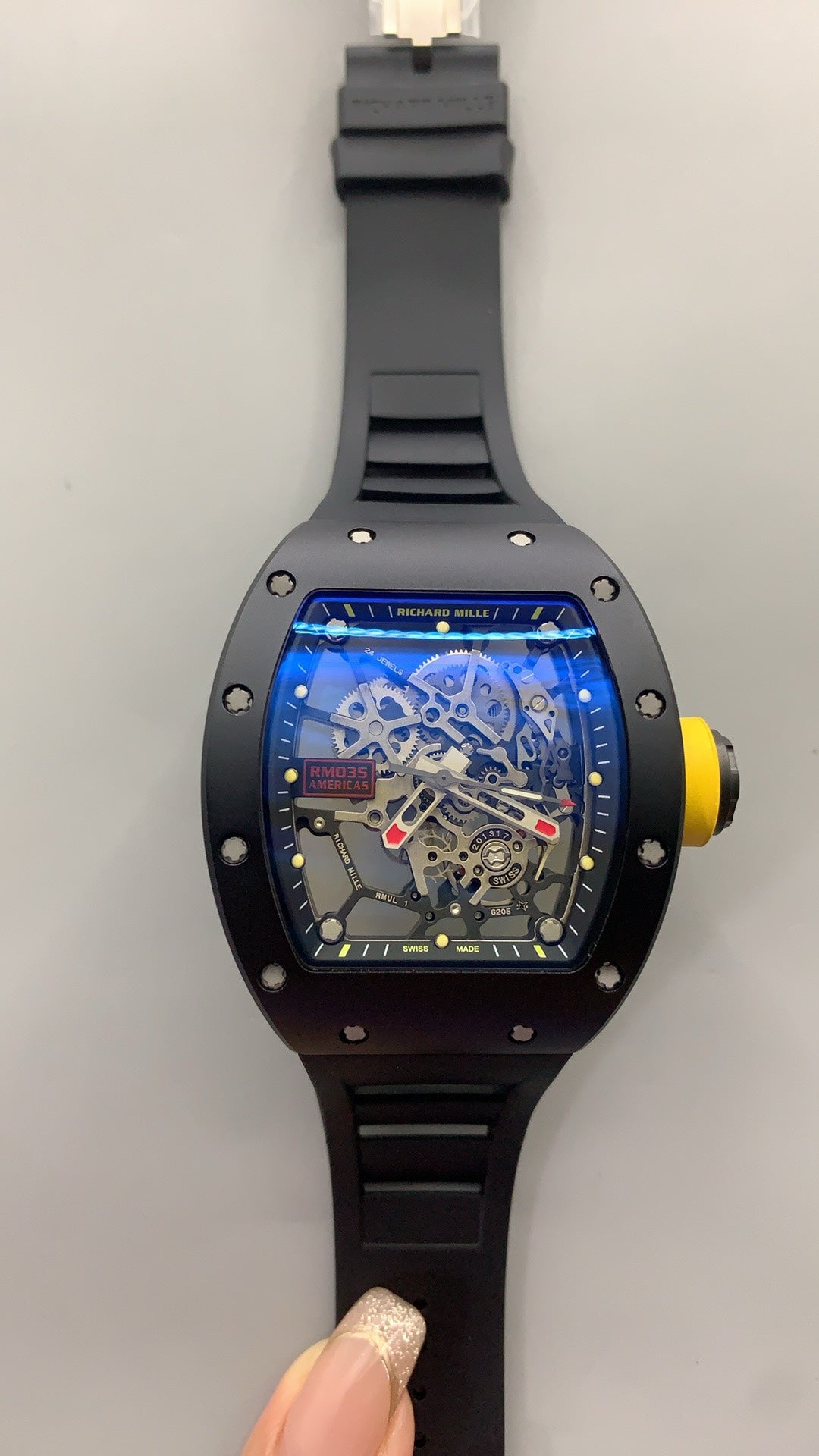 Richard Mille RM35-09 | 42MM | ตัวเรือนคาร์บอนไฟเบอร์ NTPT + โครงไทเทเนียม | หน้าปัดสเกเลตัน | กลไกอัตโนมัติ RMAL2