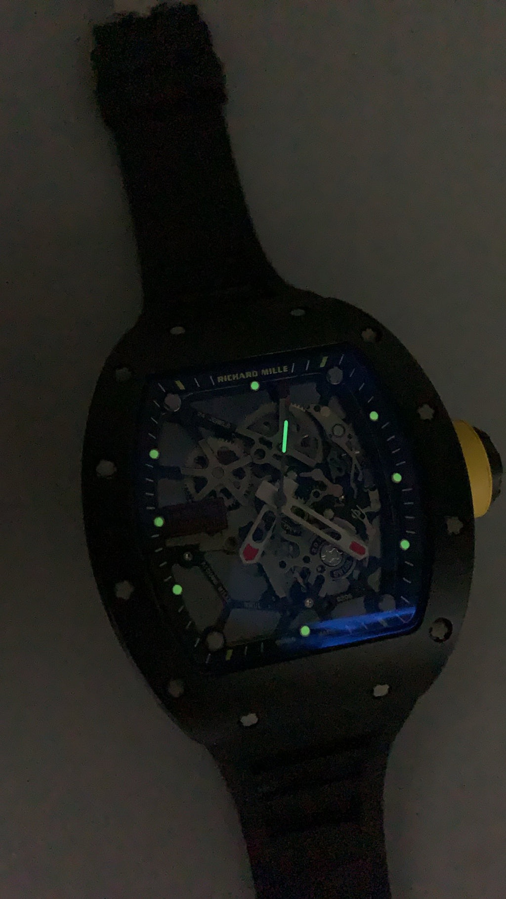 Richard Mille RM35-09 | 42MM | ตัวเรือนคาร์บอนไฟเบอร์ NTPT + โครงไทเทเนียม | หน้าปัดสเกเลตัน | กลไกอัตโนมัติ RMAL2