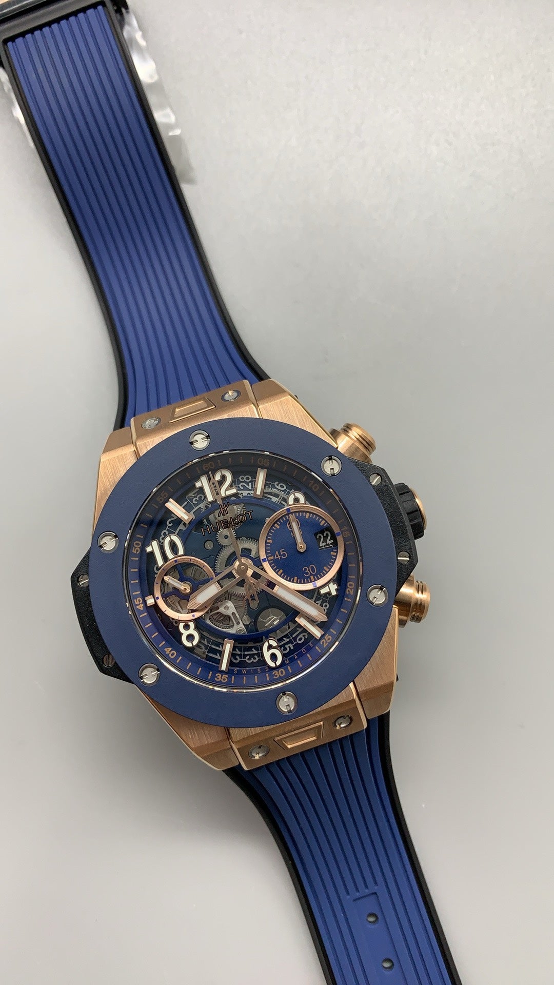 Hublot Big Bang Chronograph | 44MM | ตัวเรือนไทเทเนียม/สแตนเลสสตีล | หน้าปัดสเกเลตัน | จับเวลา Chronograph | กลไกอัตโนมัติ HUB4100