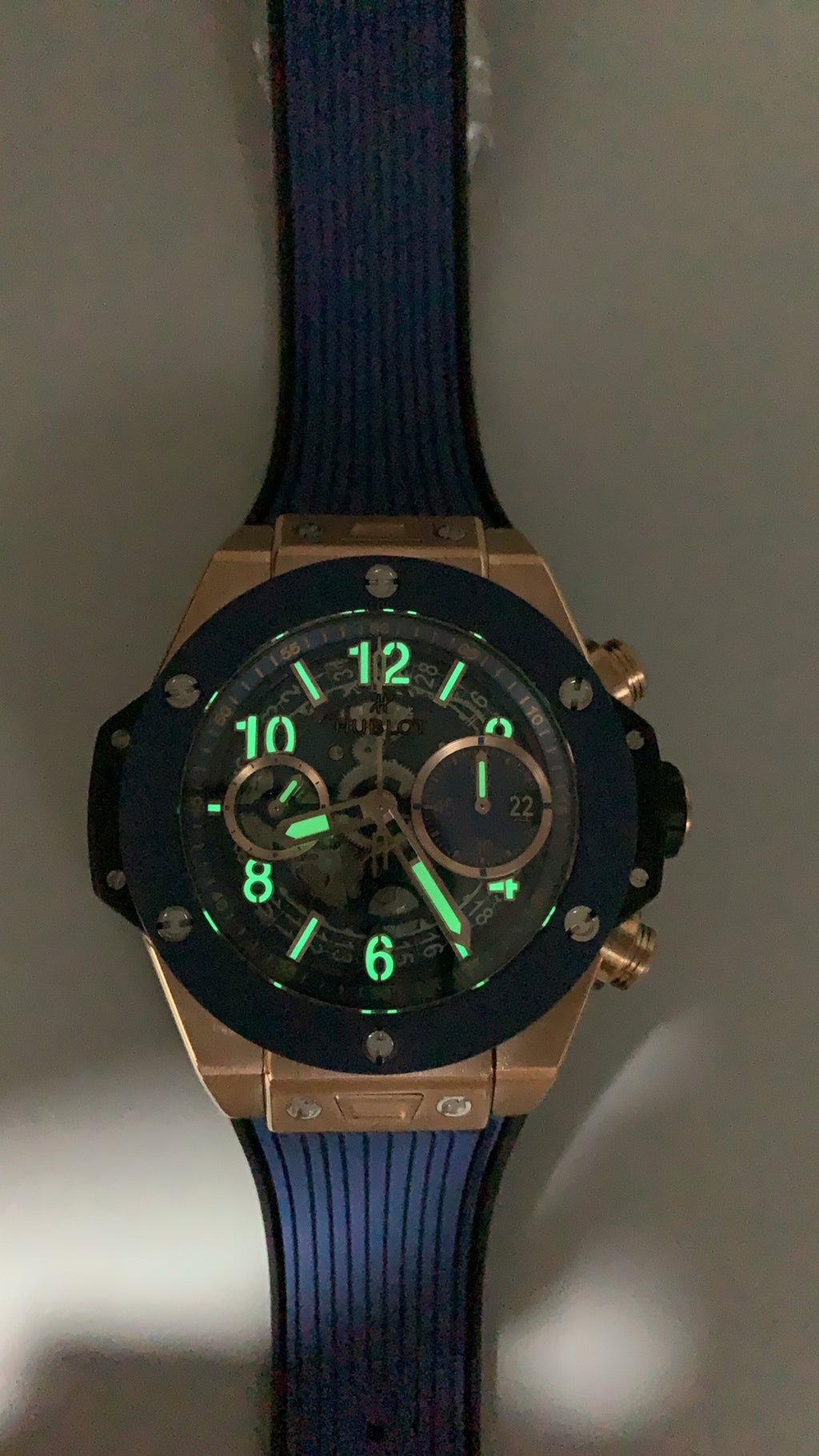 Hublot Big Bang Chronograph | 44MM | ตัวเรือนไทเทเนียม/สแตนเลสสตีล | หน้าปัดสเกเลตัน | จับเวลา Chronograph | กลไกอัตโนมัติ HUB4100