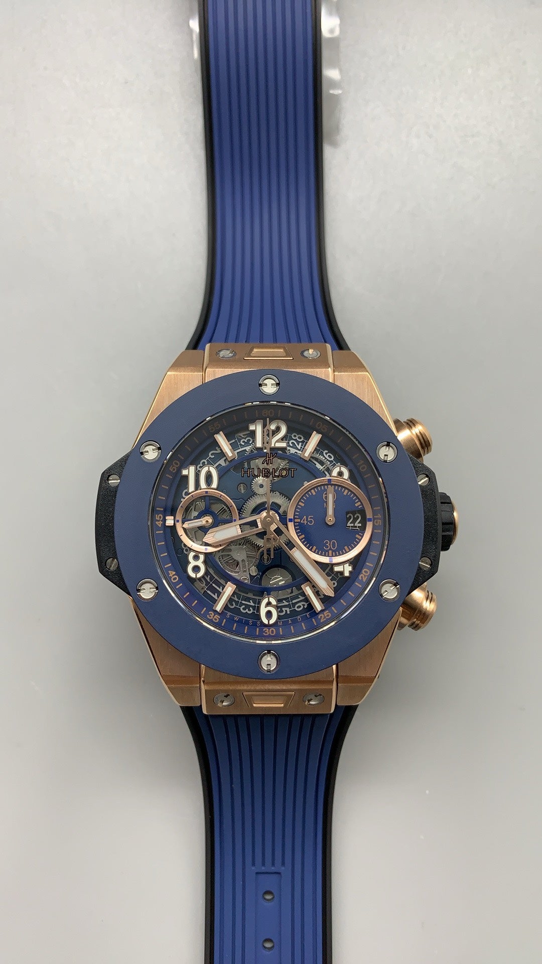 Hublot Big Bang Chronograph | 44MM | ตัวเรือนไทเทเนียม/สแตนเลสสตีล | หน้าปัดสเกเลตัน | จับเวลา Chronograph | กลไกอัตโนมัติ HUB4100