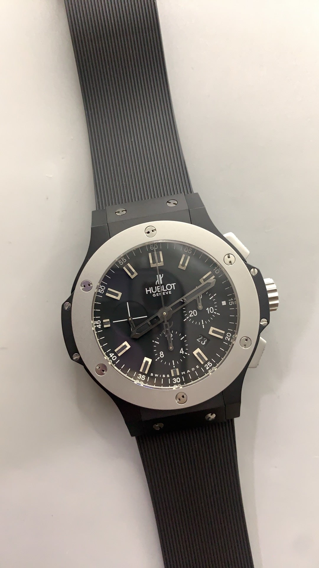 Hublot Big Bang Chronograph | 44MM | ตัวเรือนไทเทเนียม/สแตนเลสสตีล | หน้าปัดสเกเลตัน | จับเวลา Chronograph | กลไกอัตโนมัติ HUB4100