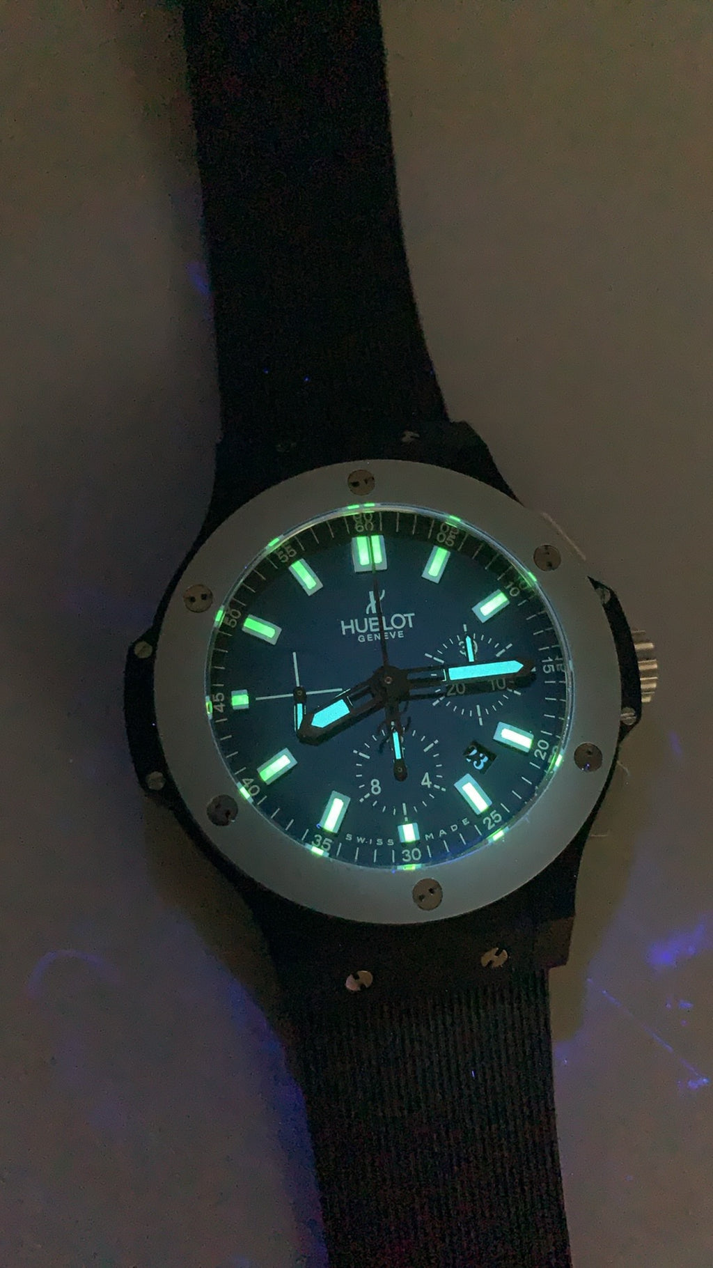 Hublot Big Bang Chronograph | 44MM | ตัวเรือนไทเทเนียม/สแตนเลสสตีล | หน้าปัดสเกเลตัน | จับเวลา Chronograph | กลไกอัตโนมัติ HUB4100