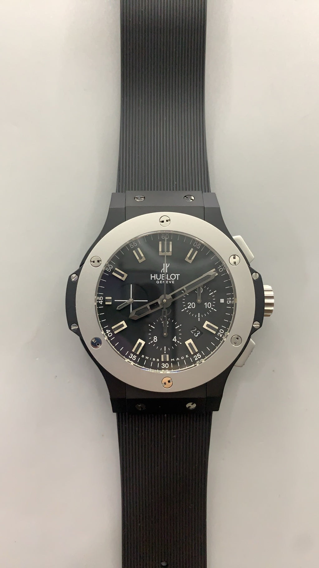 Hublot Big Bang Chronograph | 44MM | ตัวเรือนไทเทเนียม/สแตนเลสสตีล | หน้าปัดสเกเลตัน | จับเวลา Chronograph | กลไกอัตโนมัติ HUB4100
