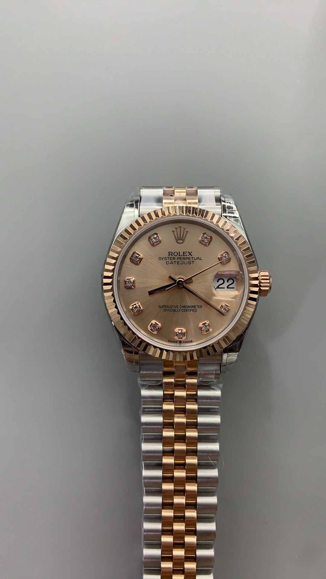 Rolex Datejust 31MM | ตัวเรือนสแตนเลสสลับเคลือบสีพิงก์โกลด์ PVD | กลไกอัตโนมัติ Cal.2236