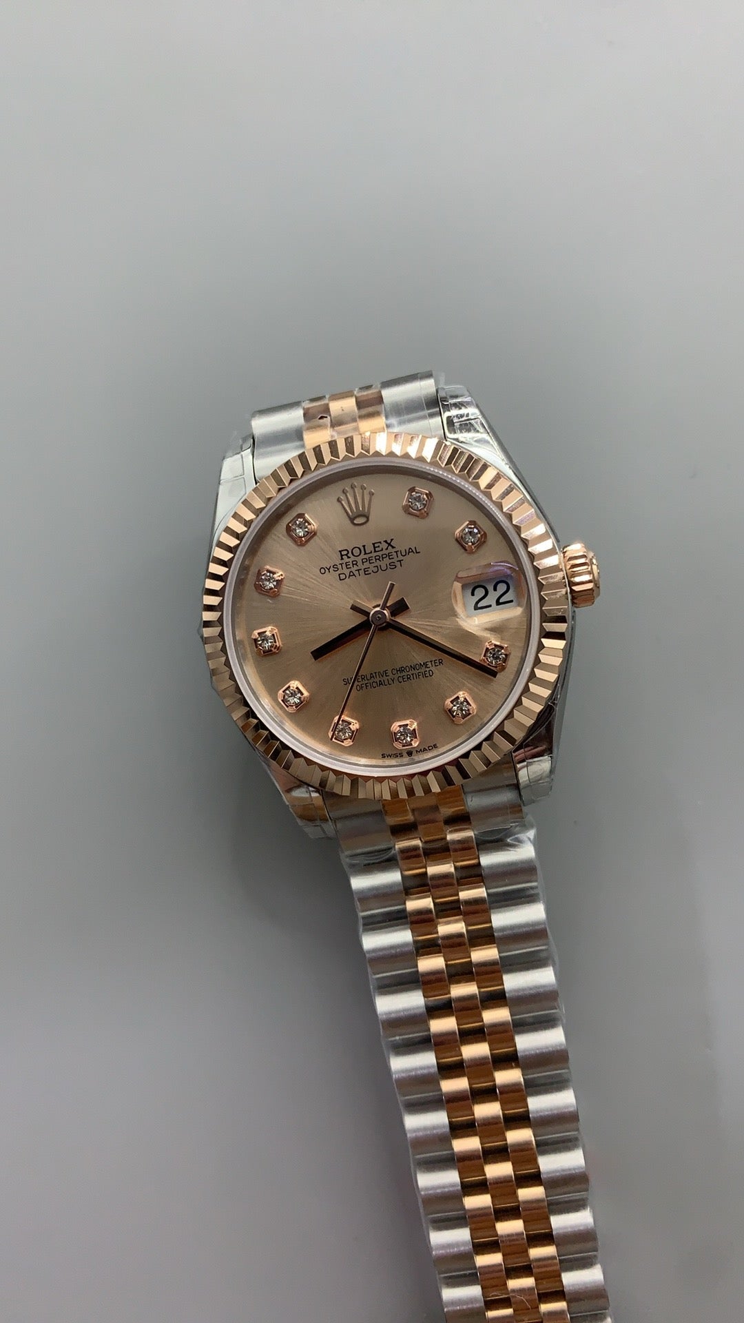 Rolex Datejust 31MM | ตัวเรือนสแตนเลสสลับเคลือบสีพิงก์โกลด์ PVD | กลไกอัตโนมัติ Cal.2236
