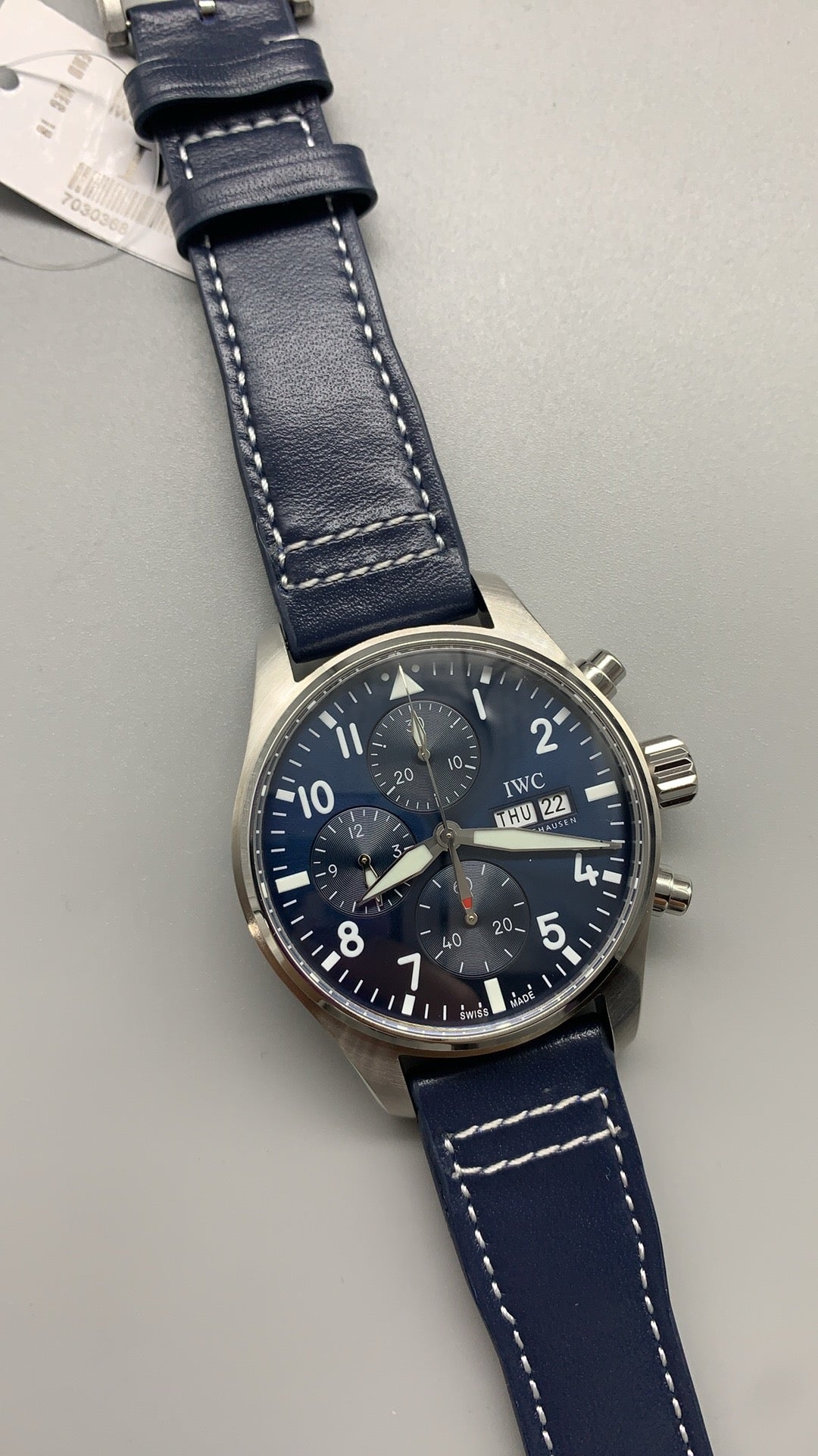 IWC Pilot’s Watch Chronograph | 41MM | หน้าปัดสีน้ำเงิน | สายหนังสีน้ำเงิน | กลไกอัตโนมัติ