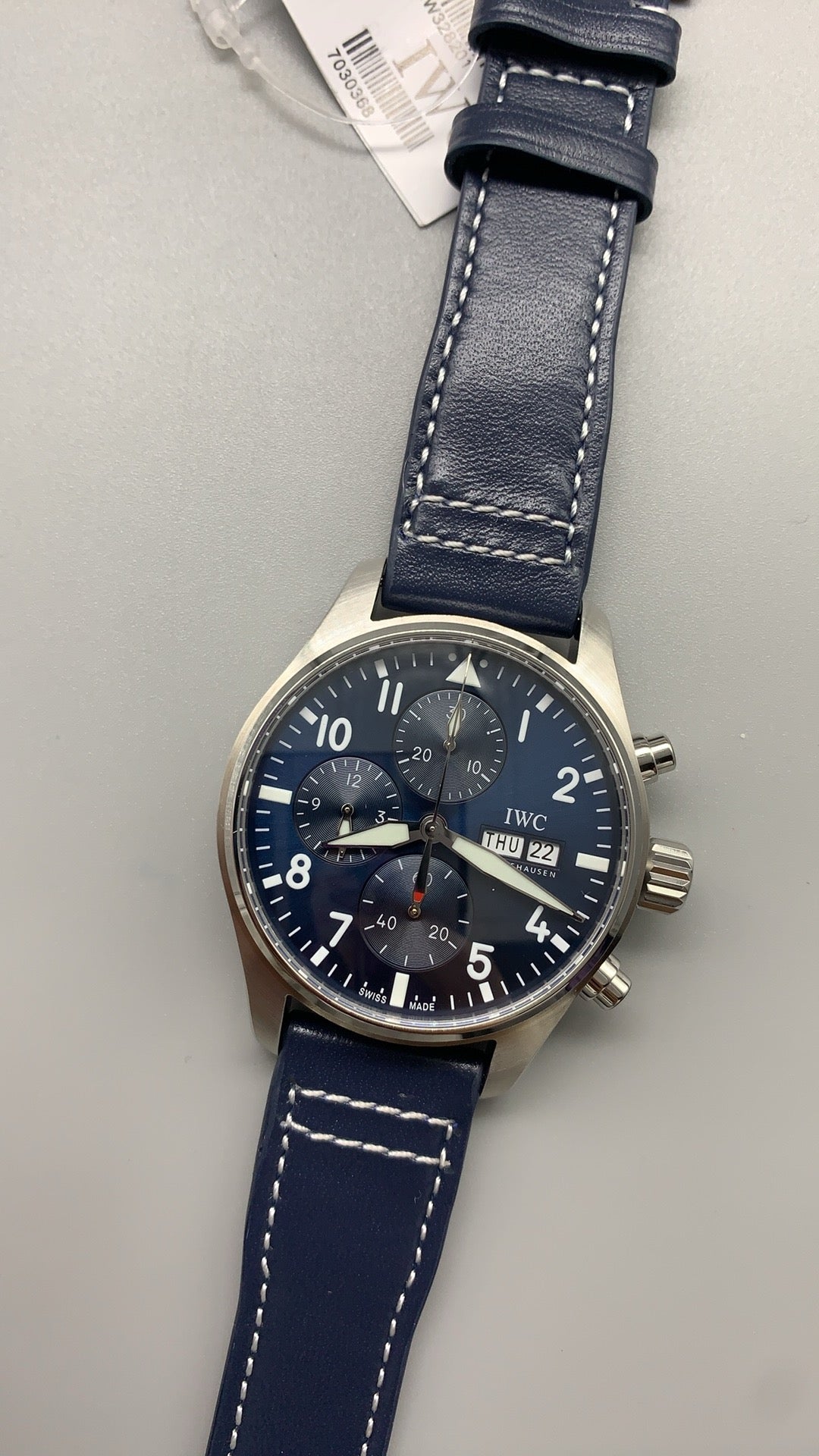 IWC Pilot’s Watch Chronograph | 41MM | หน้าปัดสีน้ำเงิน | สายหนังสีน้ำเงิน | กลไกอัตโนมัติ