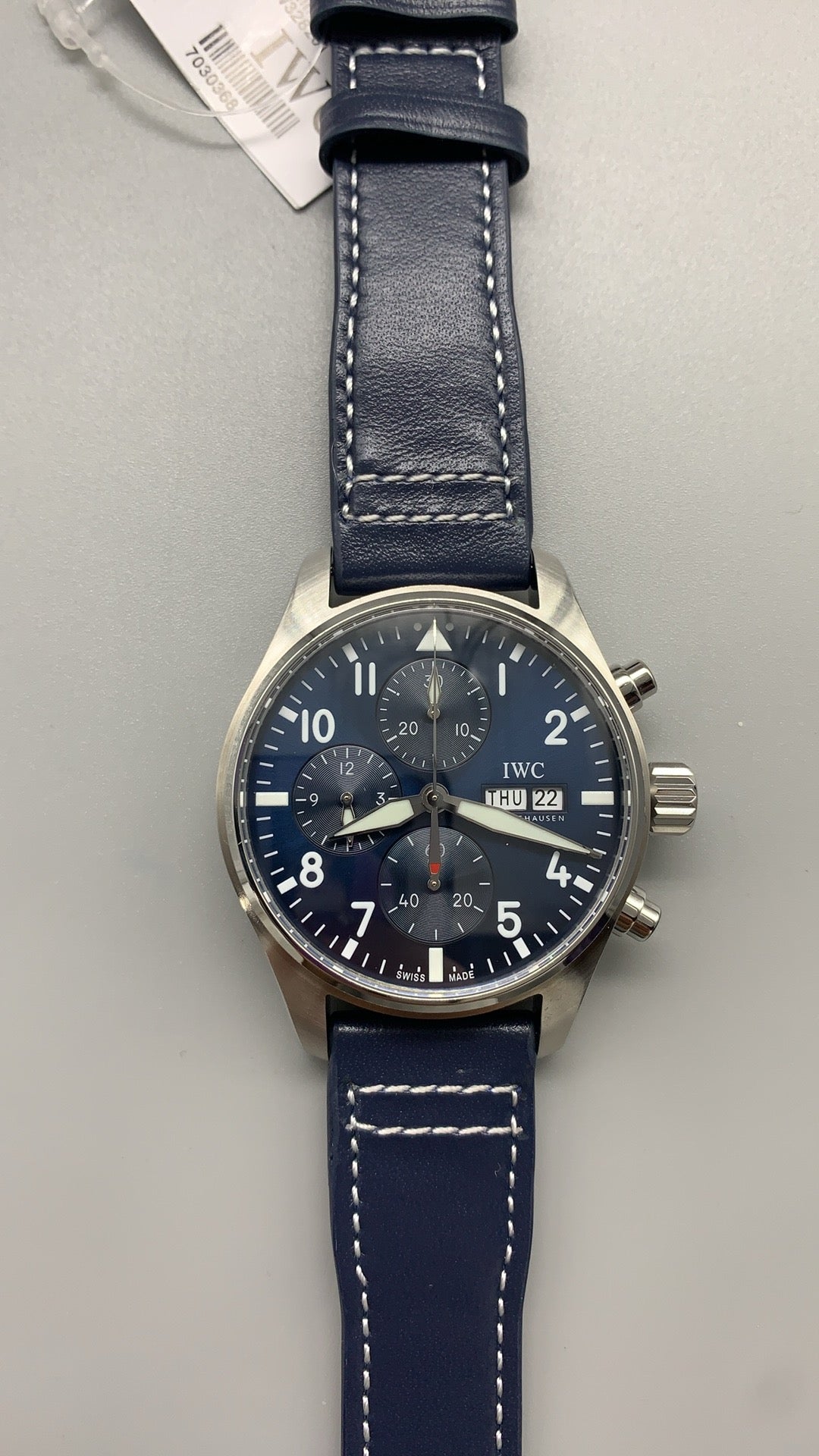 IWC Pilot’s Watch Chronograph | 41MM | หน้าปัดสีน้ำเงิน | สายหนังสีน้ำเงิน | กลไกอัตโนมัติ