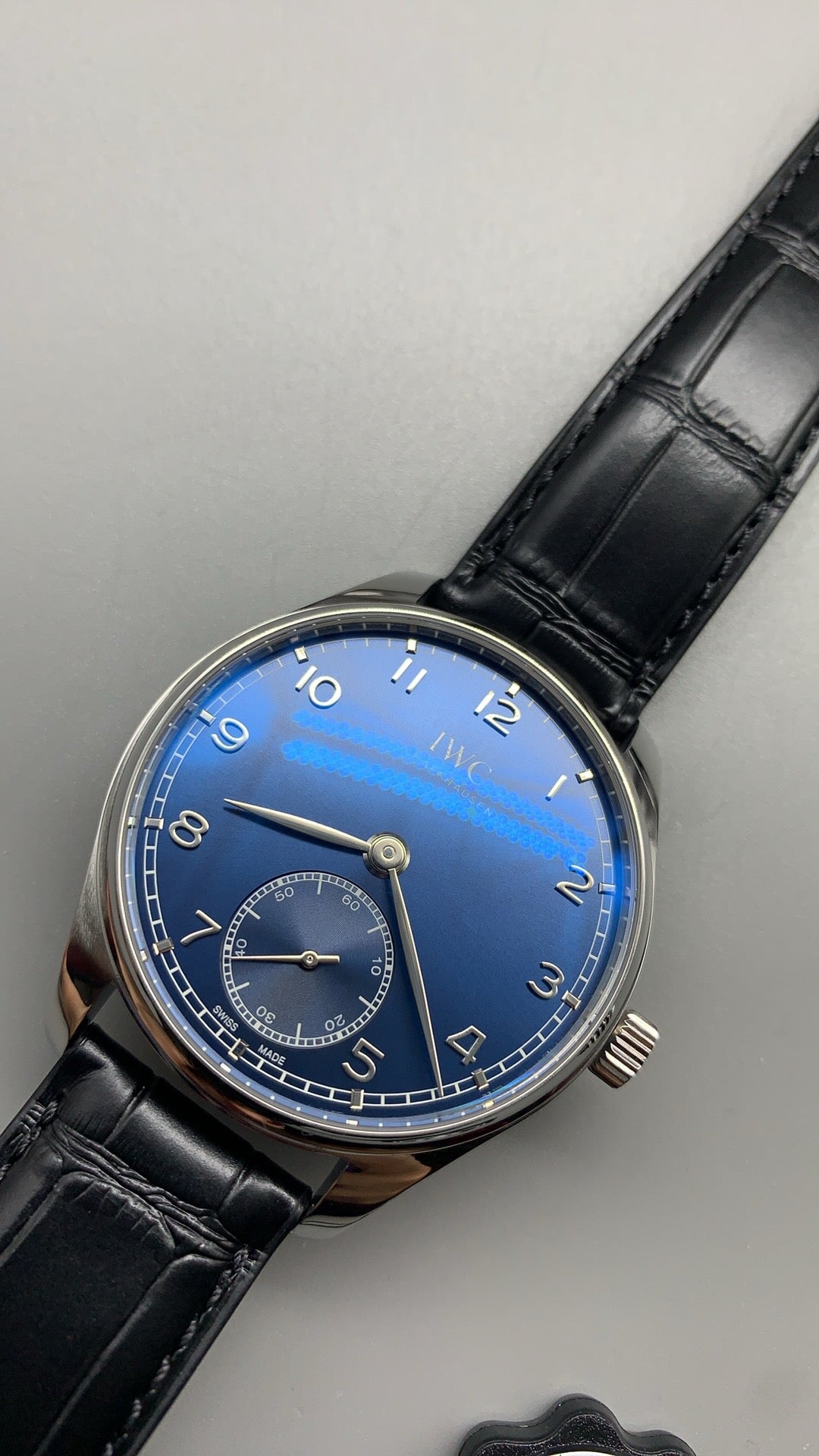 IWC Portugieser Automatic 7 Days | 42.3MM | หน้าปัดสีน้ำเงิน | สายหนังจระเข้ | กลไกอัตโนมัติ