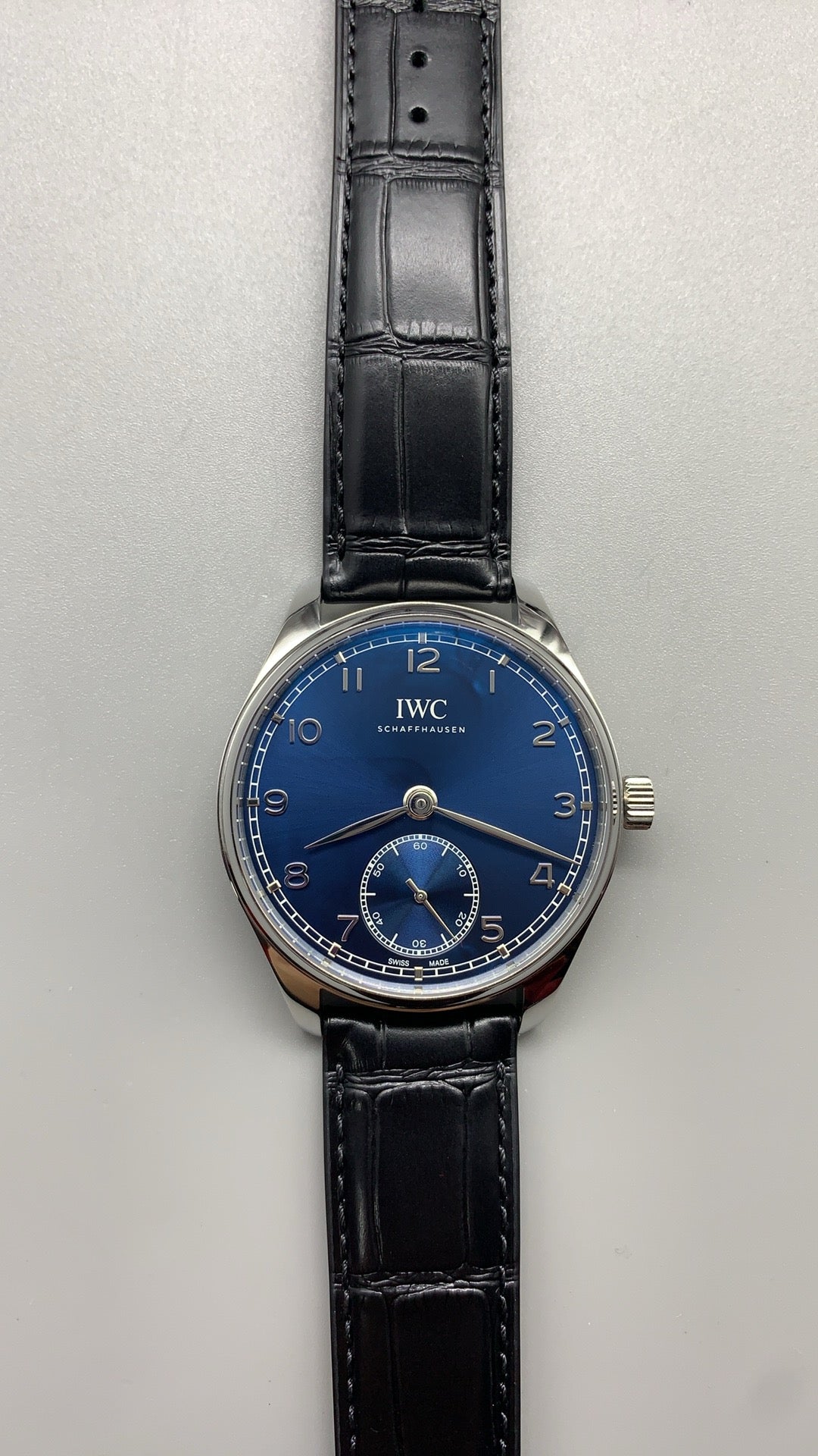 IWC Portugieser Automatic 7 Days | 42.3MM | หน้าปัดสีน้ำเงิน | สายหนังจระเข้ | กลไกอัตโนมัติ