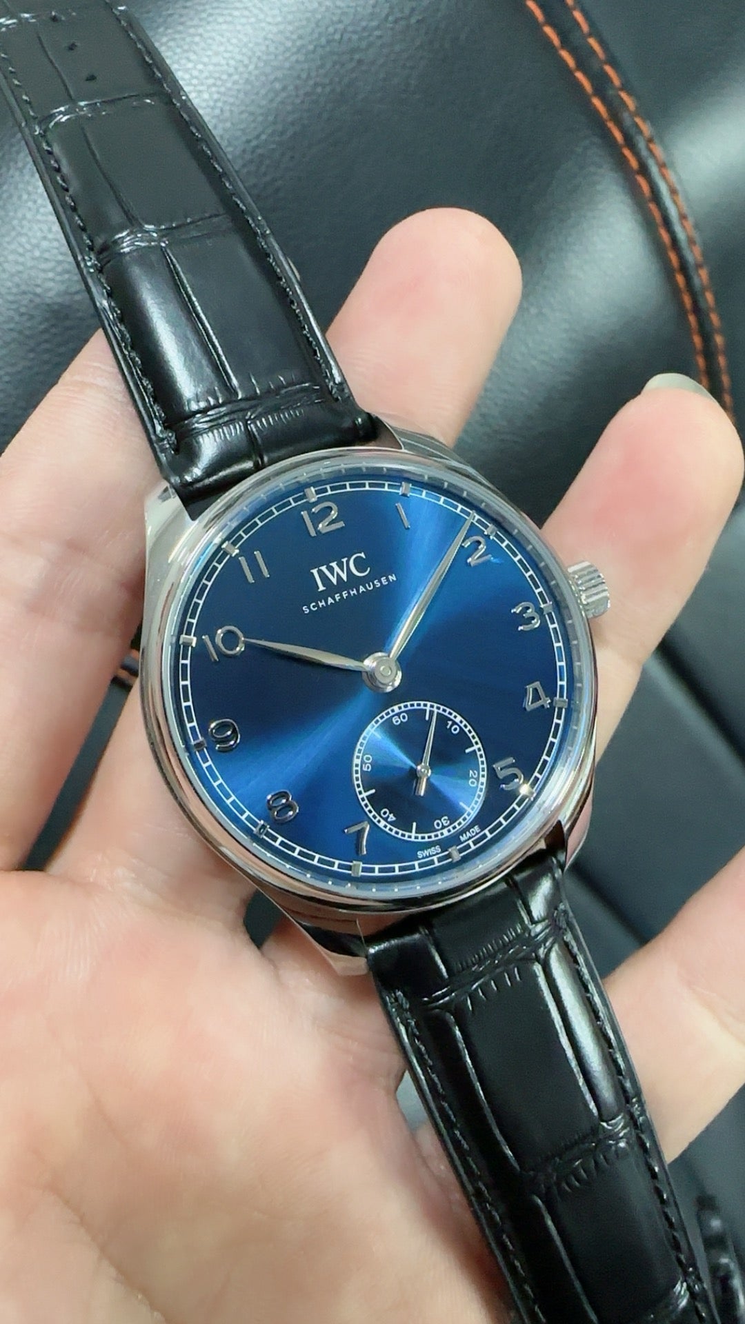 IWC Portugieser Automatic 7 Days | 42.3MM | หน้าปัดสีน้ำเงิน | สายหนังจระเข้ | กลไกอัตโนมัติ