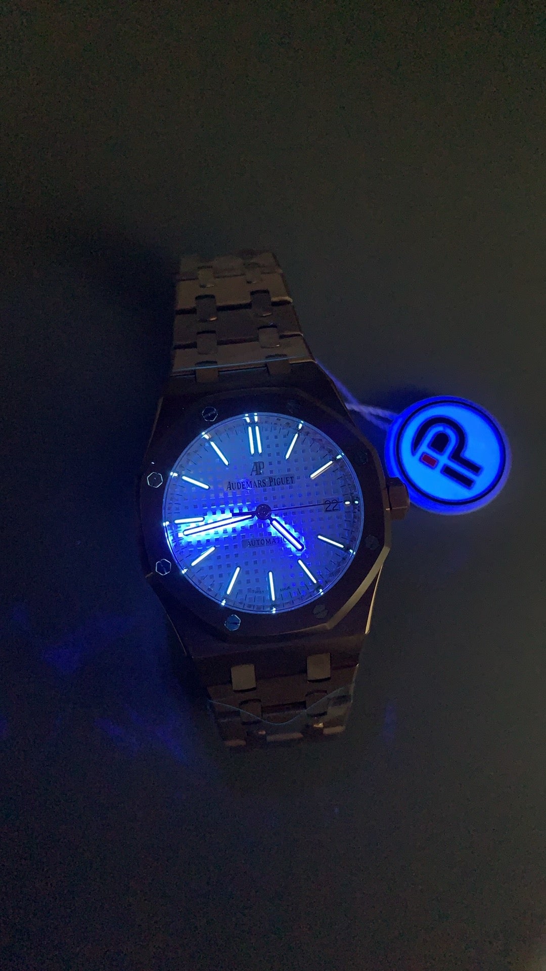 Audemars Piguet Royal Oak 15451 | 37MM | ตัวเรือนสแตนเลสสตีลเคลือบสีโรสโกลด์แบบ PVD | หน้าปัดสีขาวประดับเพชร | กลไกอัตโนมัติ Cal.3120