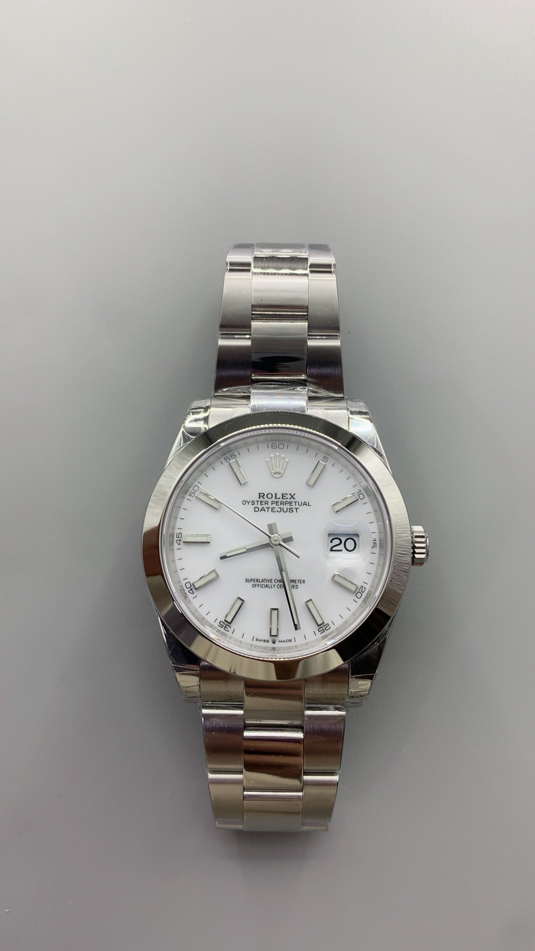 Rolex Datejust 41MM | หน้าปัดสีขาว | ขอบเรียบเซรามิก | กลไกอัตโนมัติ Cal.3235