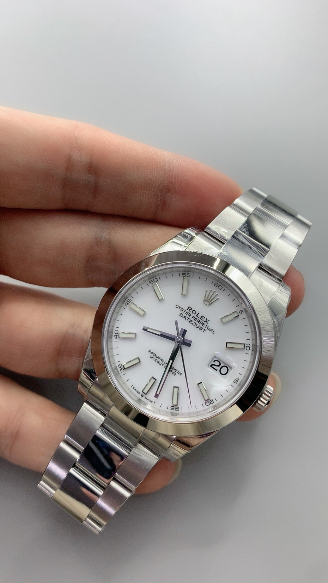 Rolex Datejust 41MM | หน้าปัดสีขาว | ขอบเรียบเซรามิก | กลไกอัตโนมัติ Cal.3235