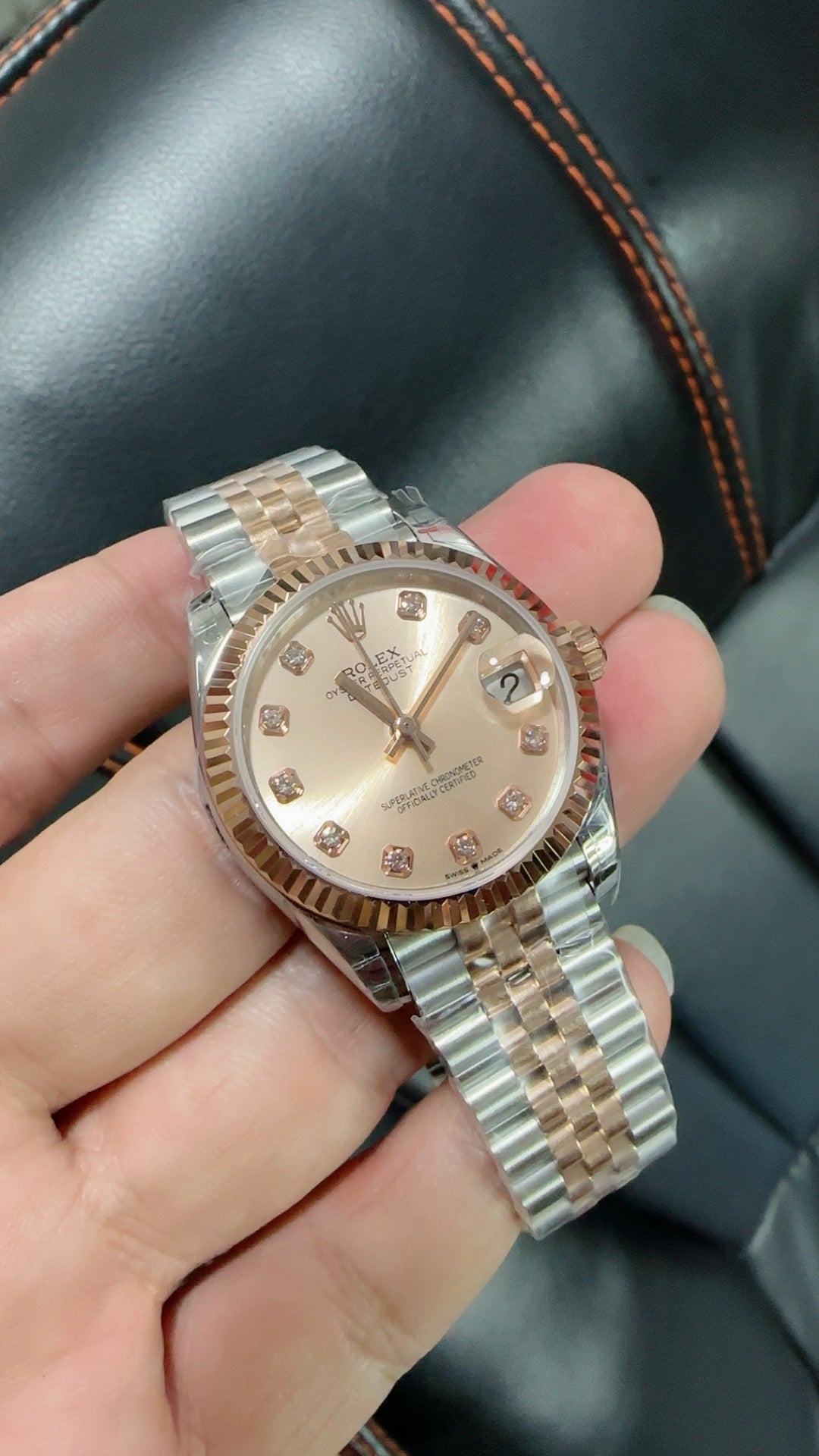 Rolex Datejust 31MM | ตัวเรือนสแตนเลสสลับเคลือบสีพิงก์โกลด์ PVD | กลไกอัตโนมัติ Cal.2236