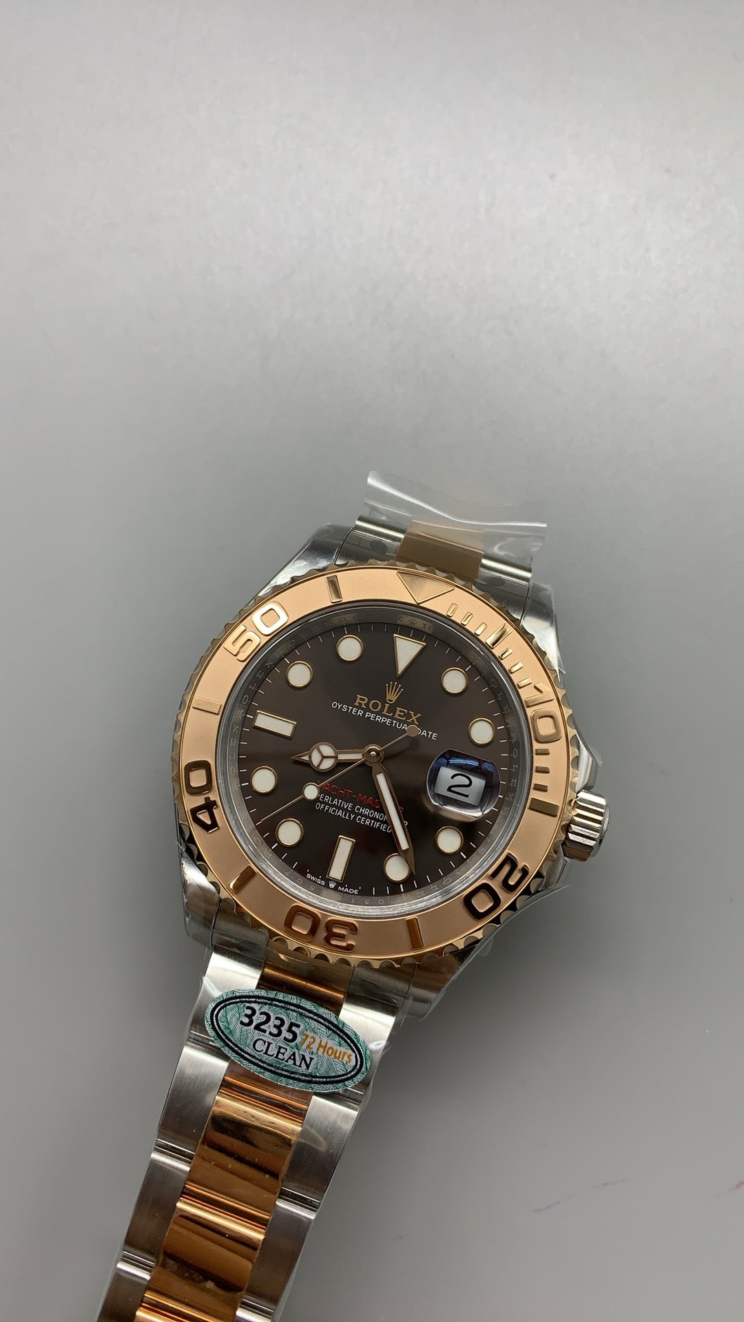 Rolex Yacht-Master 40MM | ตัวเรือนสแตนเลสสลับเคลือบสีโรสโกลด์ PVD | กลไกอัตโนมัติ Cal.3235