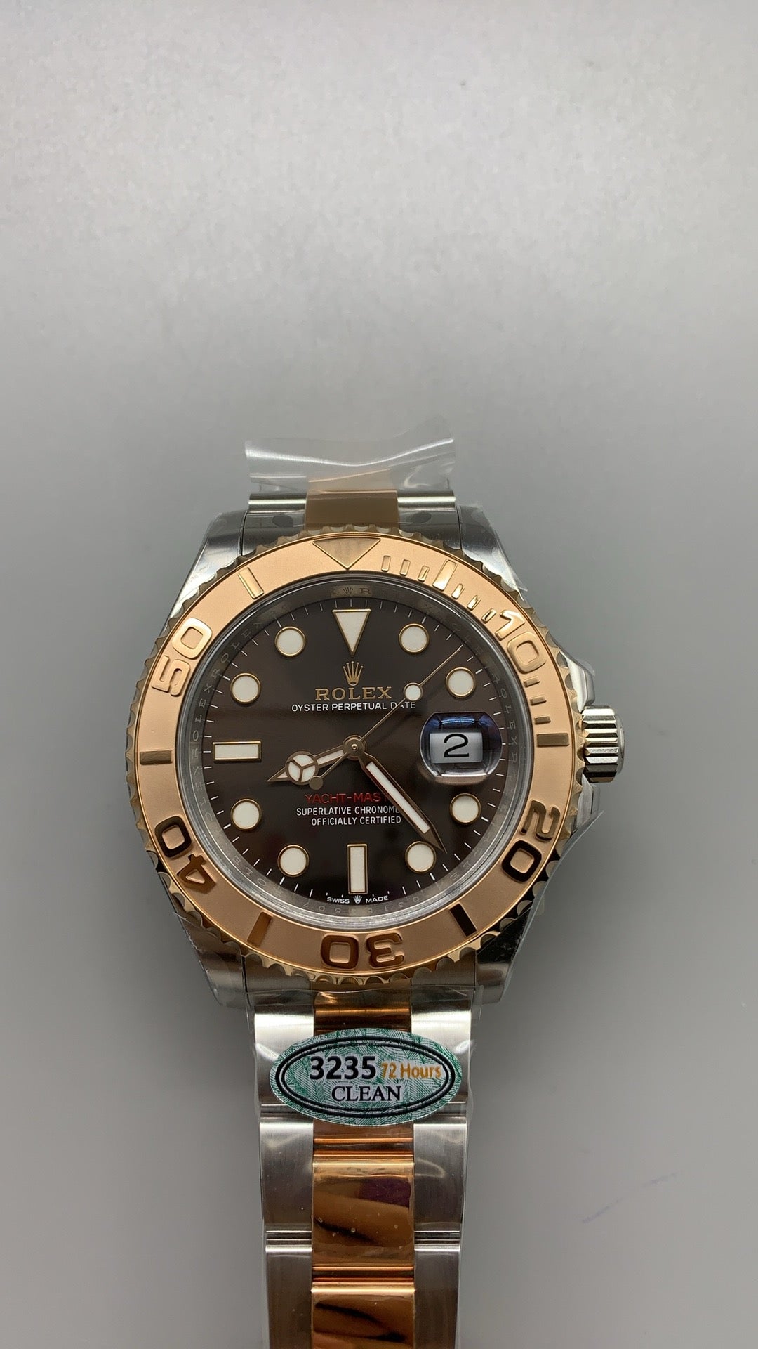 Rolex Yacht-Master 40MM | ตัวเรือนสแตนเลสสลับเคลือบสีโรสโกลด์ PVD | กลไกอัตโนมัติ Cal.3235