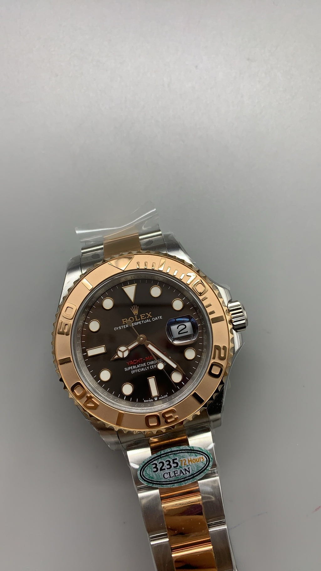 Rolex Yacht-Master 40MM | ตัวเรือนสแตนเลสสลับเคลือบสีโรสโกลด์ PVD | กลไกอัตโนมัติ Cal.3235