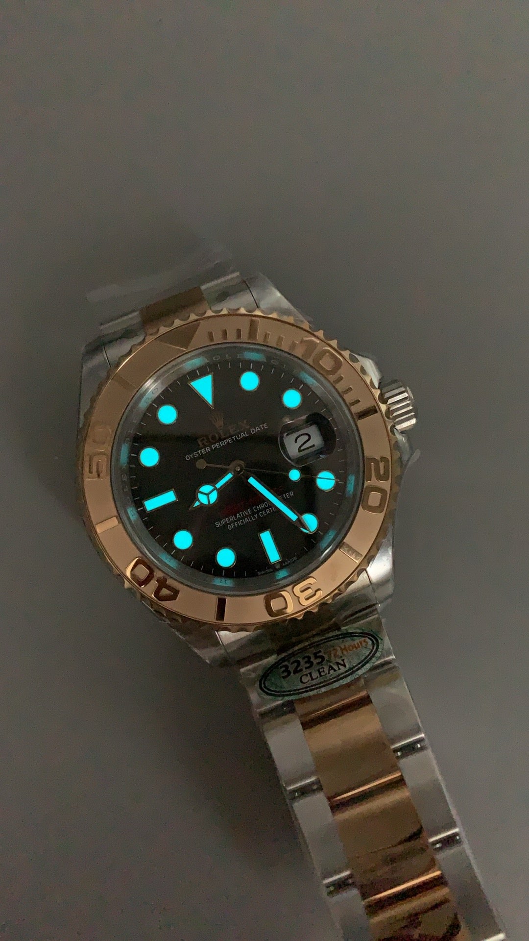 Rolex Yacht-Master 40MM | ตัวเรือนสแตนเลสสลับเคลือบสีโรสโกลด์ PVD | กลไกอัตโนมัติ Cal.3235