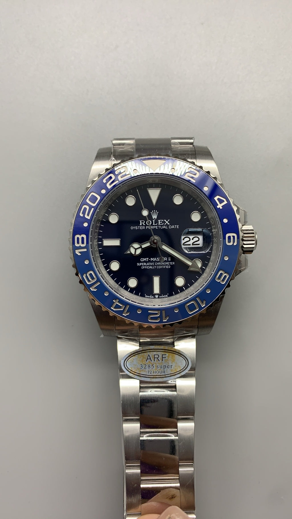 Rolex GMT-Master II 40MM | ขอบเซรามิกสีน้ำเงิน-แดง (บลูเบอร์รี่) | กลไกอัตโนมัติ Cal.3285