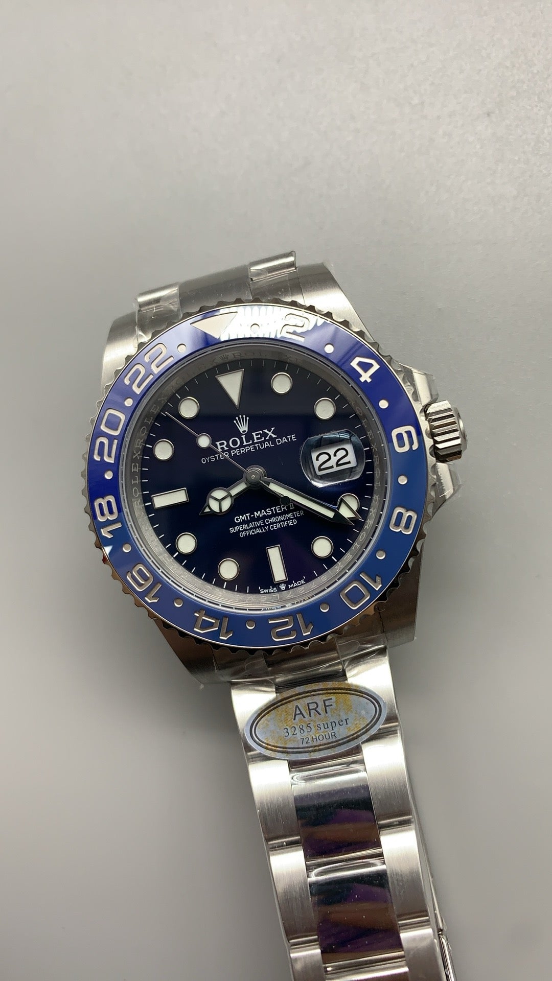 Rolex GMT-Master II 40MM | ขอบเซรามิกสีน้ำเงิน-แดง (บลูเบอร์รี่) | กลไกอัตโนมัติ Cal.3285