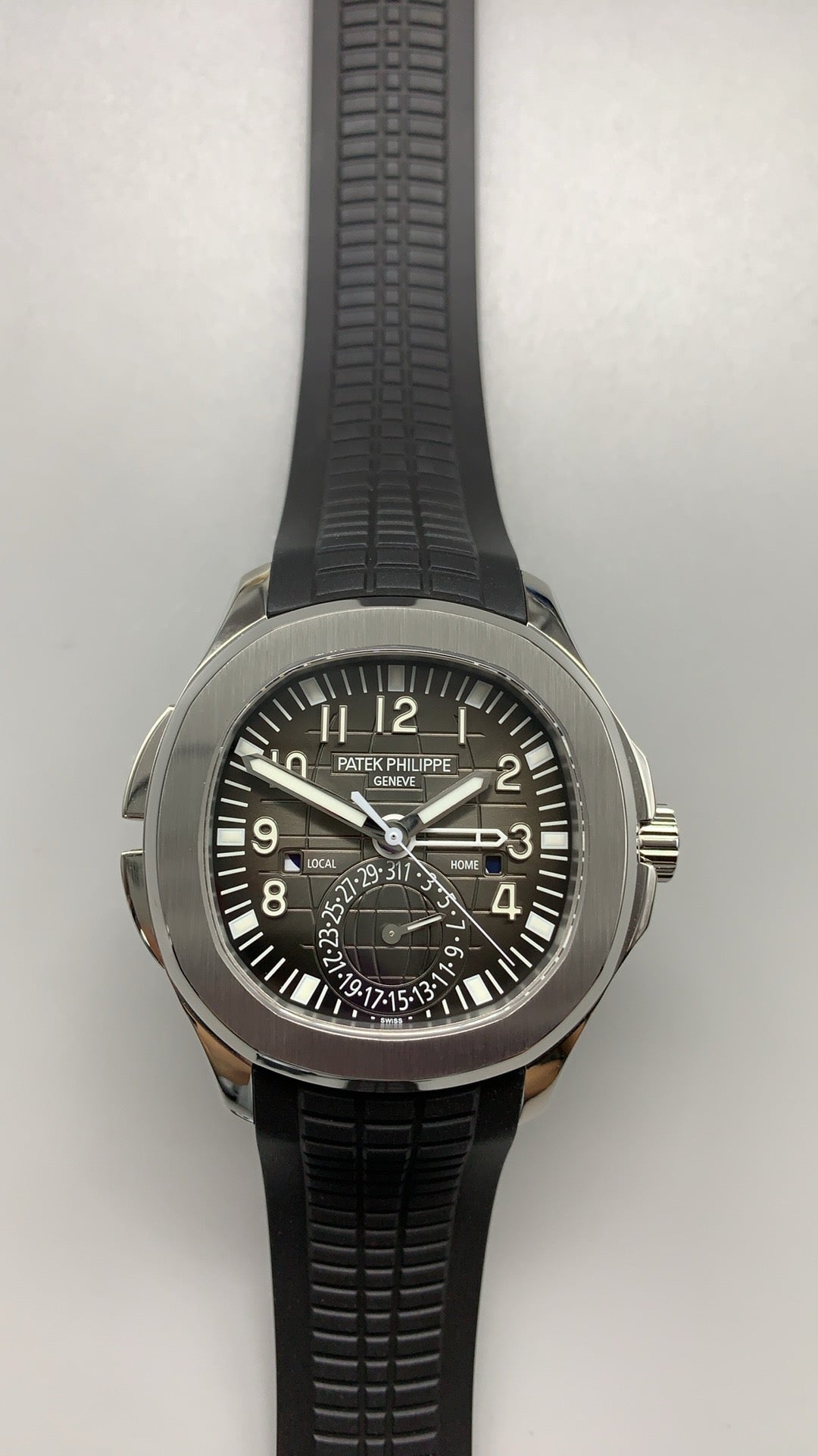 Patek Philippe Aquanaut 5164 | 40.8MM | หน้าปัดสีน้ำตาลเข้มลายตาราง | สายยางสีน้ำตาล | กลไกอัตโนมัติ Cal.324 S C