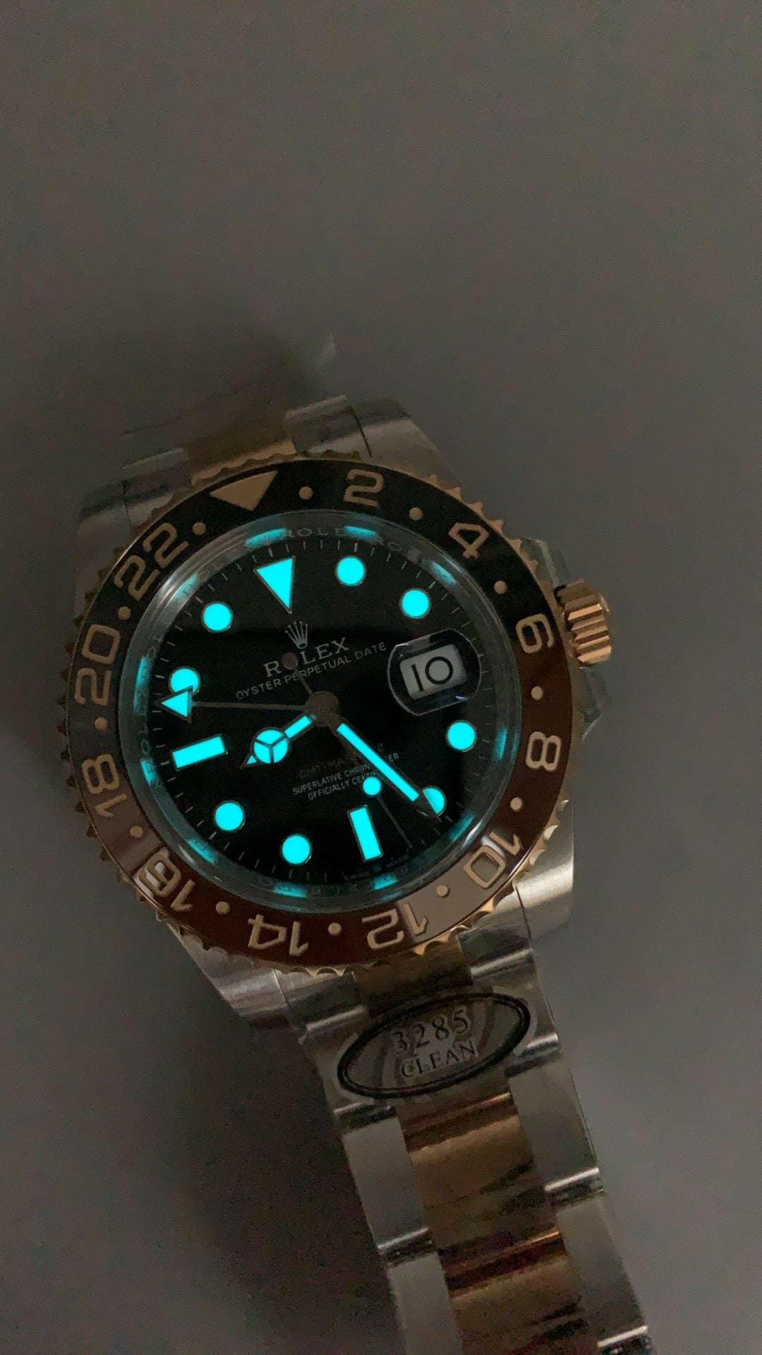 Rolex GMT-Master II 40MM | ขอบทูโทนบรอนซ์-ดำ (ซูเปอร์รูทเบียร์) | กลไกอัตโนมัติ Cal.3285