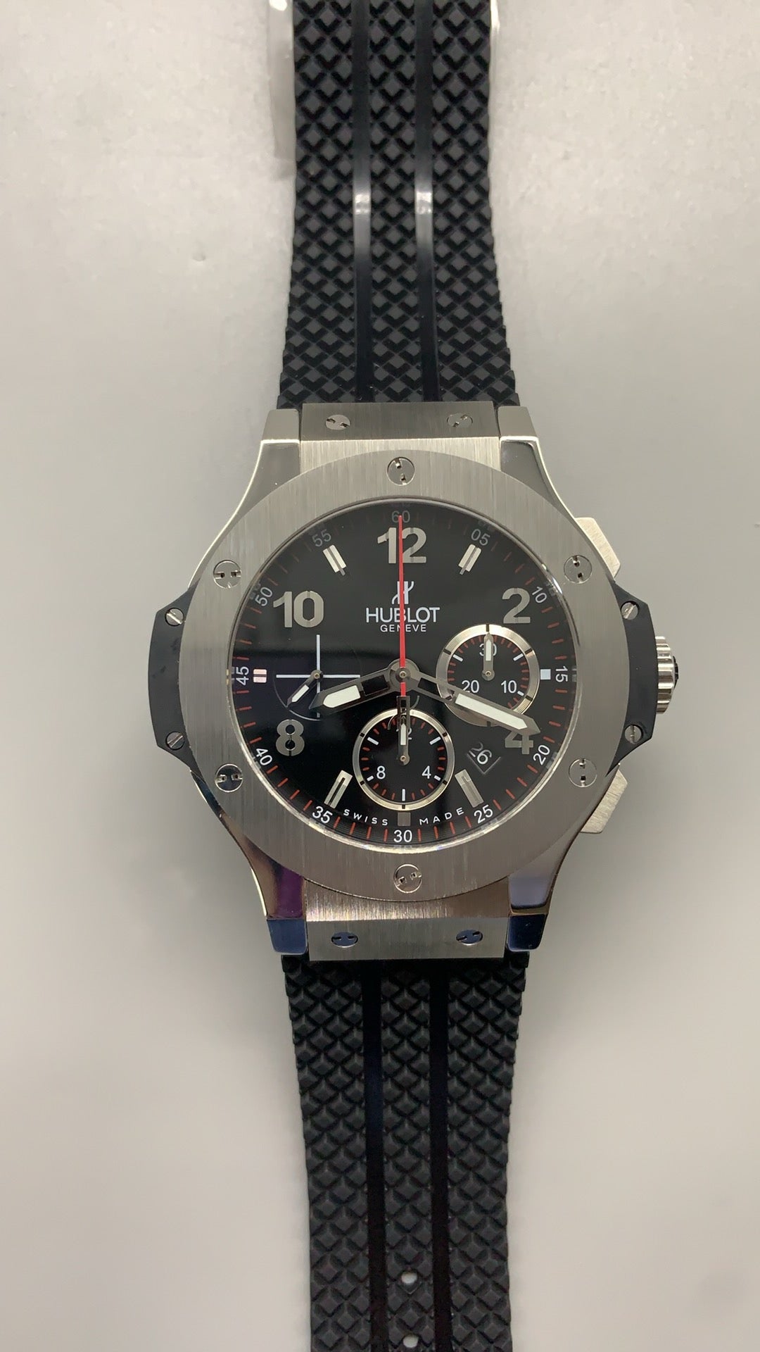 Hublot Big Bang Chronograph | 44MM | ตัวเรือนไทเทเนียม/สแตนเลสสตีล | หน้าปัดสเกเลตัน | จับเวลา Chronograph | กลไกอัตโนมัติ HUB4100