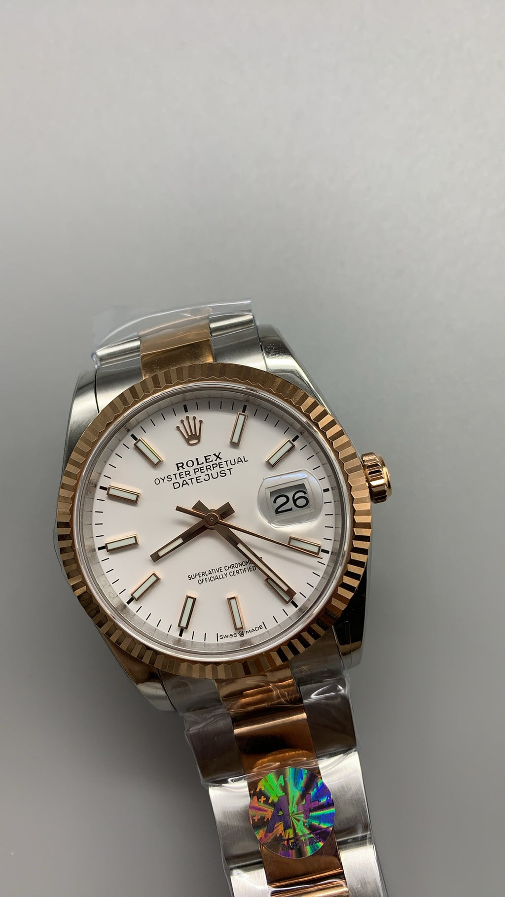 Rolex Datejust 36MM | ตัวเรือนสแตนเลสสลับเคลือบสีโรสโกลด์ PVD | กลไกอัตโนมัติ Cal.3235