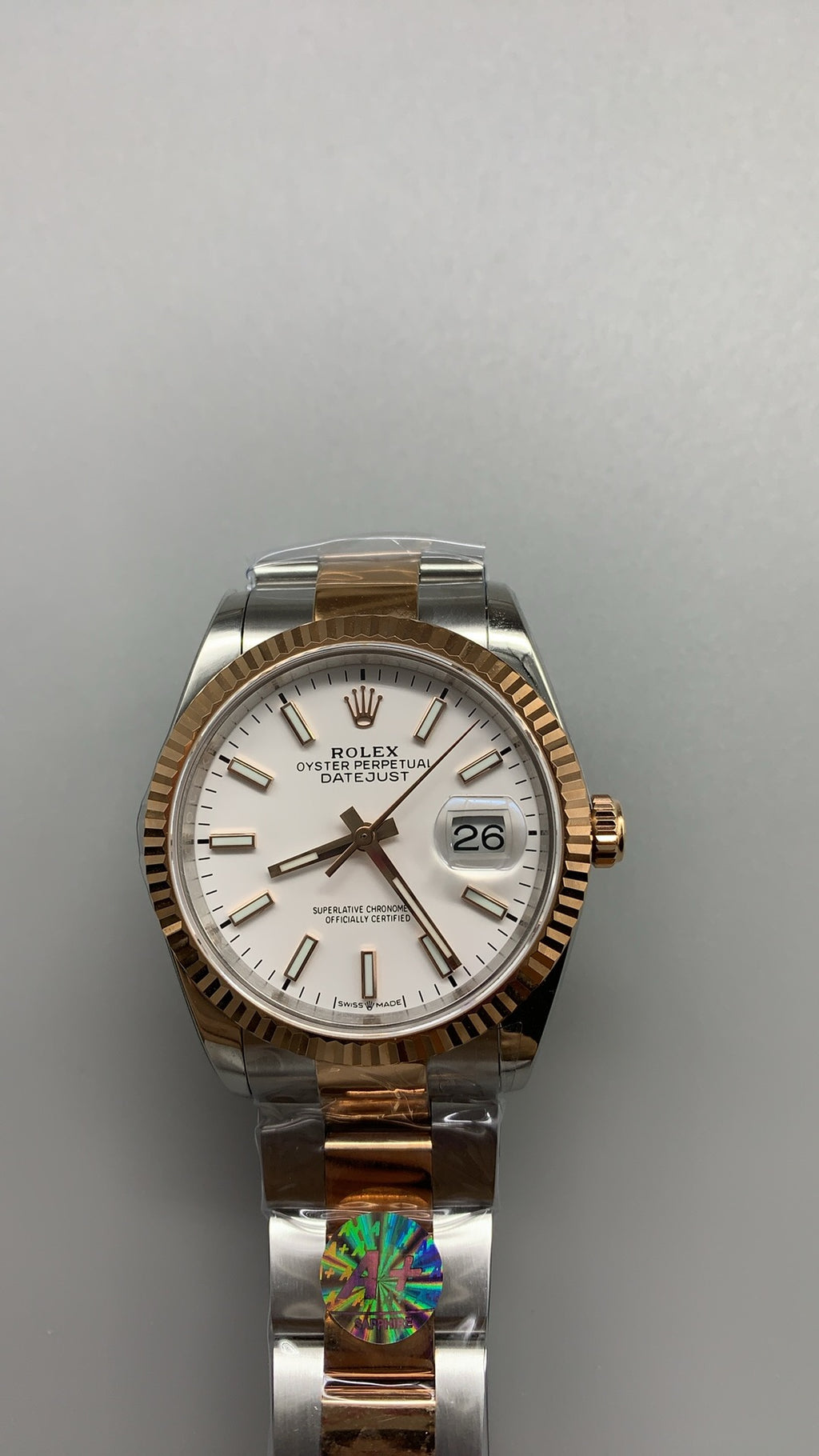 Rolex Datejust 36MM | ตัวเรือนสแตนเลสสลับเคลือบสีโรสโกลด์ PVD | กลไกอัตโนมัติ Cal.3235