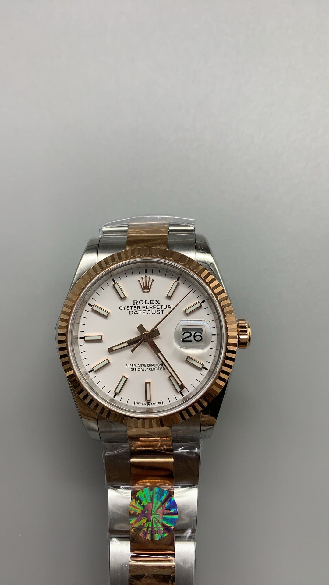 Rolex Datejust 36MM | ตัวเรือนสแตนเลสสลับเคลือบสีโรสโกลด์ PVD | กลไกอัตโนมัติ Cal.3235