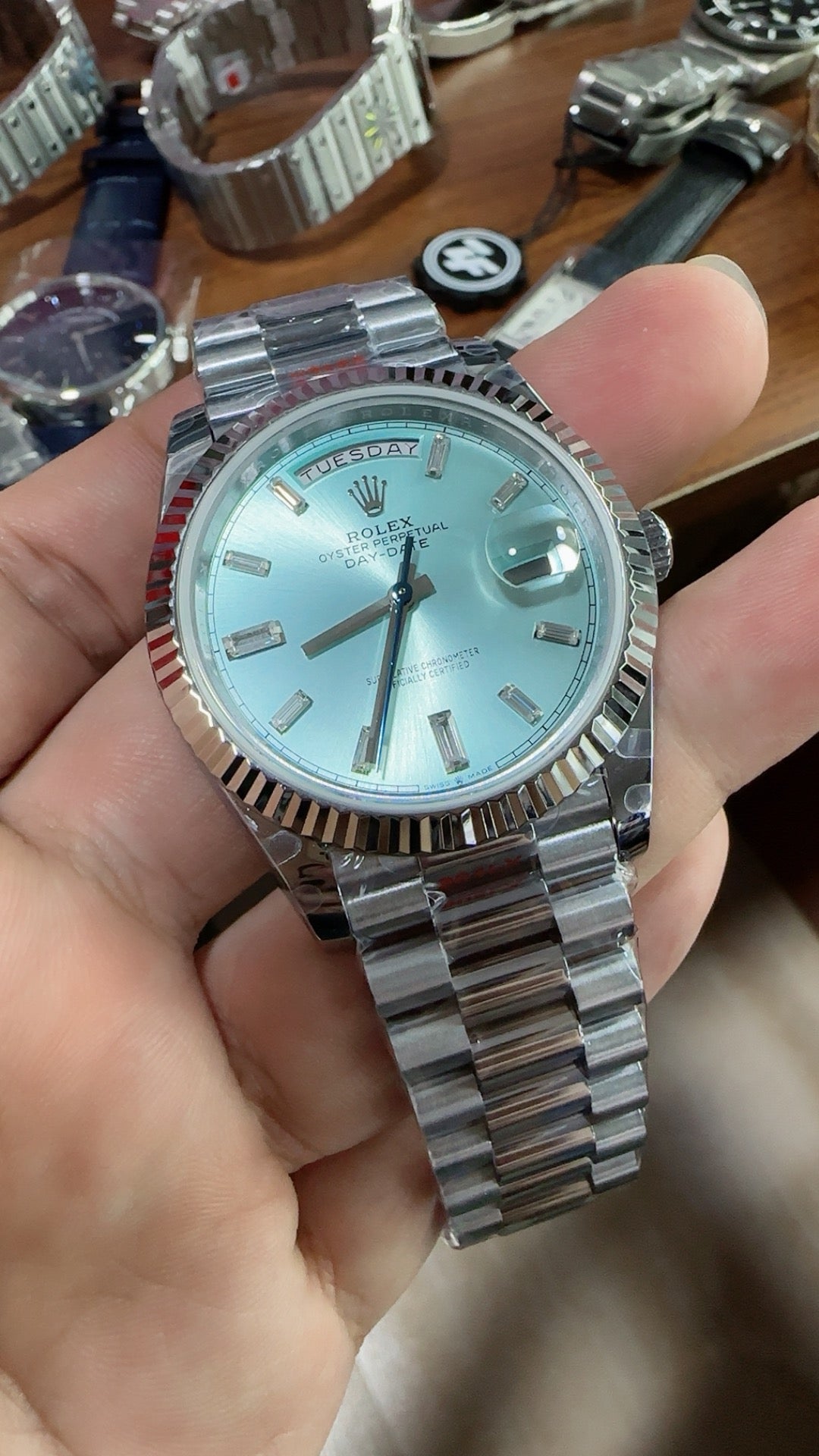 Rolex Day-Date 40MM | โชว์วันและวันที่ | กลไกอัตโนมัติ Cal.3255