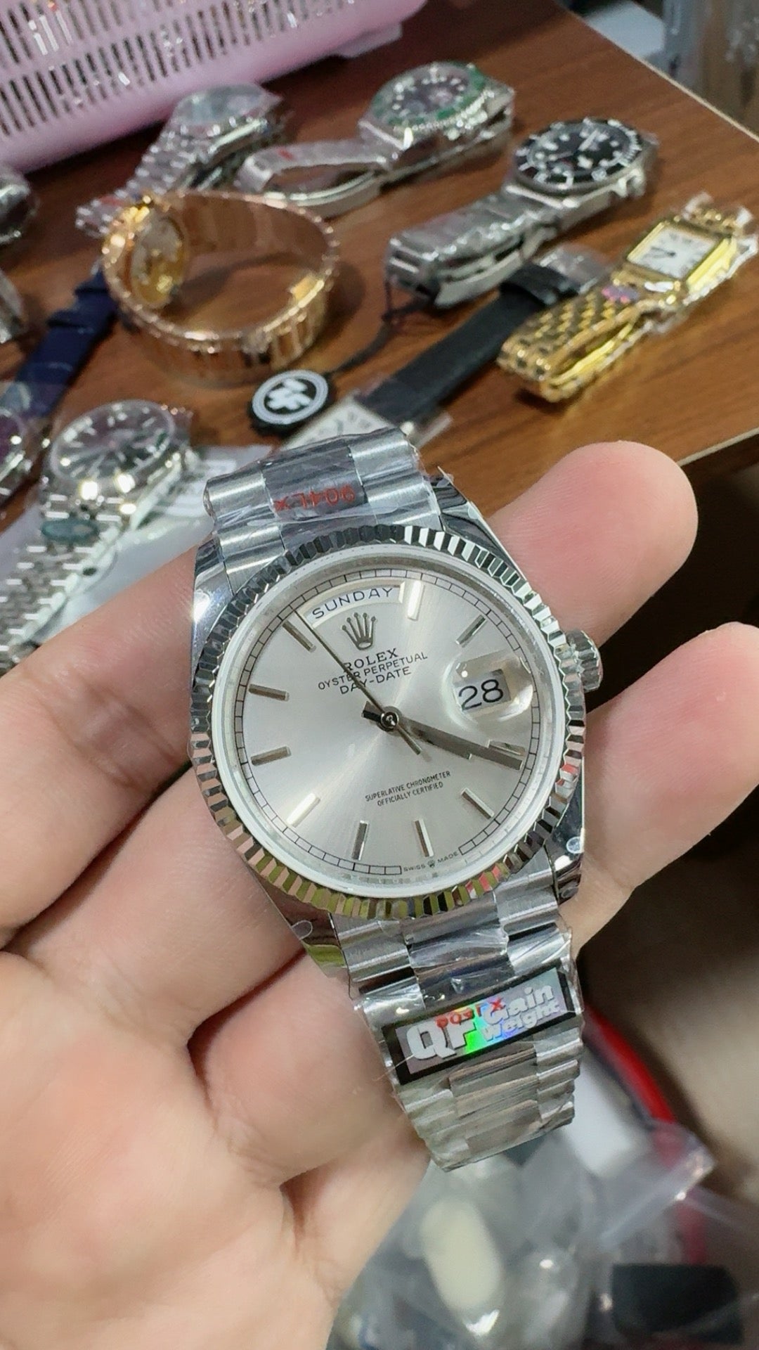 Rolex Day-Date 40MM | โชว์วันและวันที่ | กลไกอัตโนมัติ Cal.3255