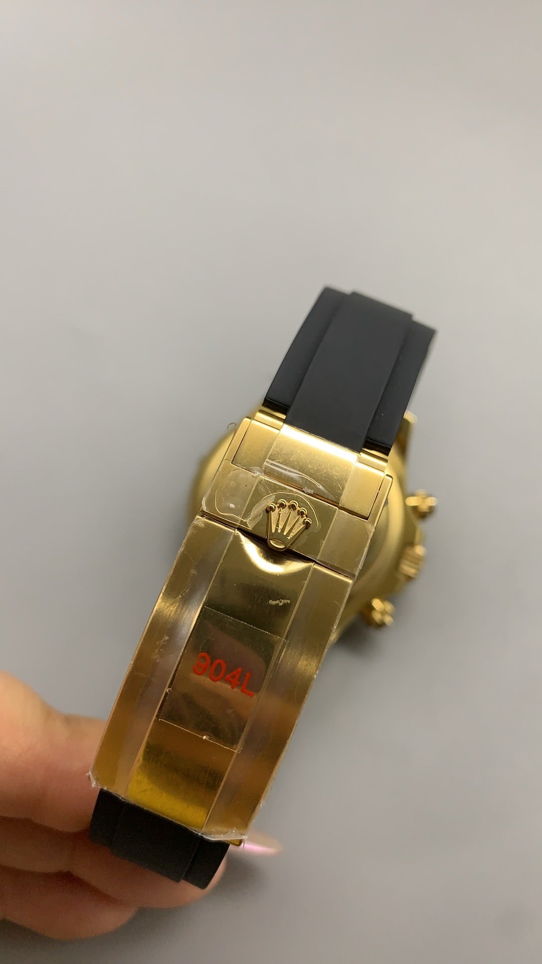 Rolex Daytona 40MM | หน้าปัดสีดำ | ตัวเรือนสแตนเลสเคลือบสีทอง PVD | กลไกอัตโนมัติ Cal.4131