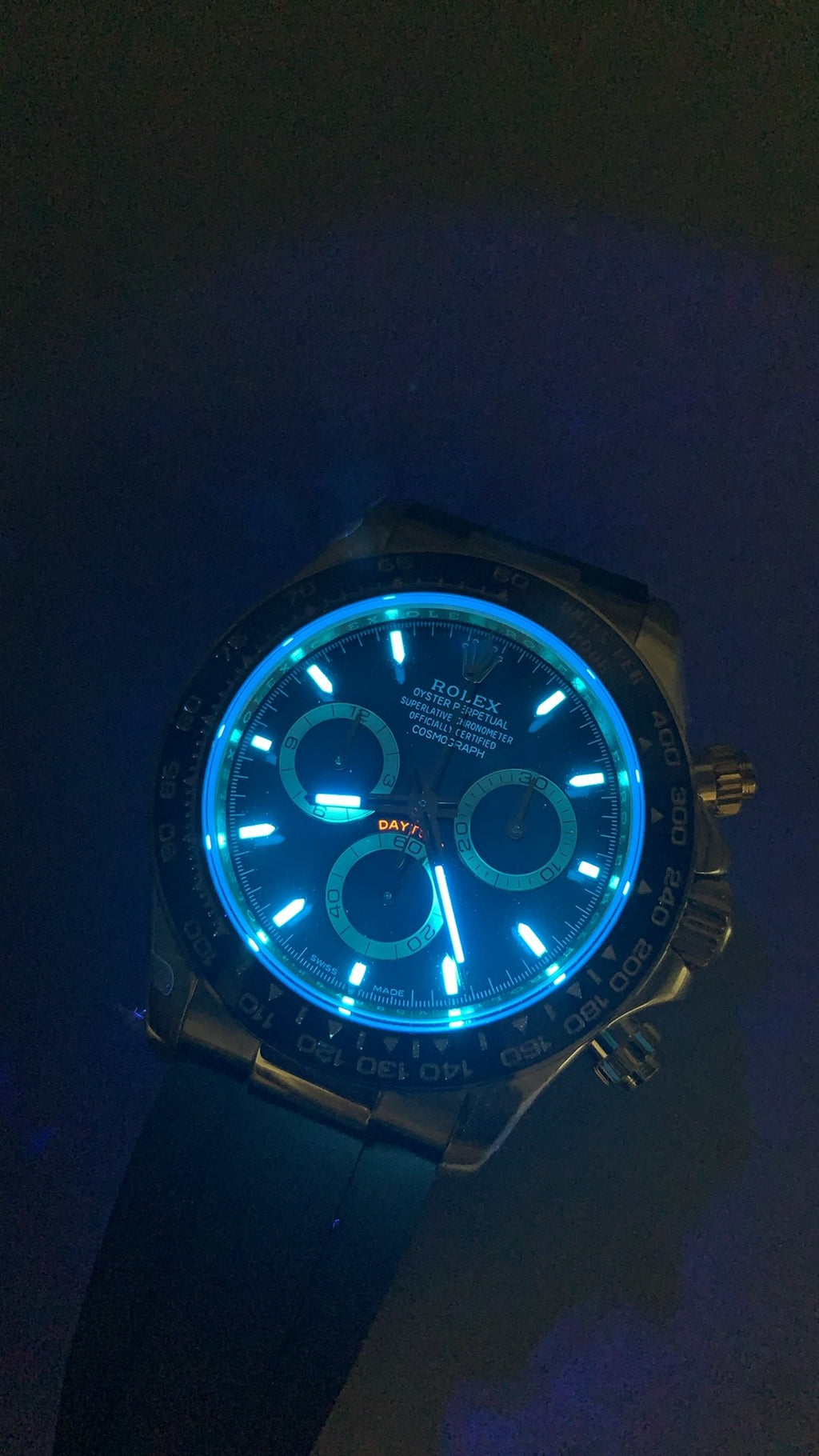 Rolex Daytona 40MM | หน้าปัดสีดำ | ตัวเรือนสแตนเลสเคลือบสีทอง PVD | กลไกอัตโนมัติ Cal.4131