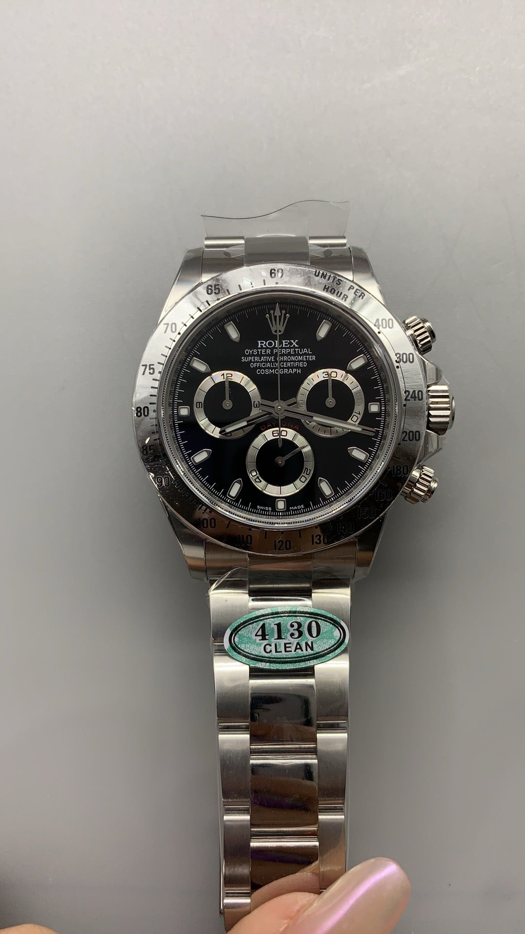 Rolex Daytona 40MM | หน้าปัดสีดำ | ตัวเรือนสแตนเลสสตีล | กลไกอัตโนมัติ Cal.4130