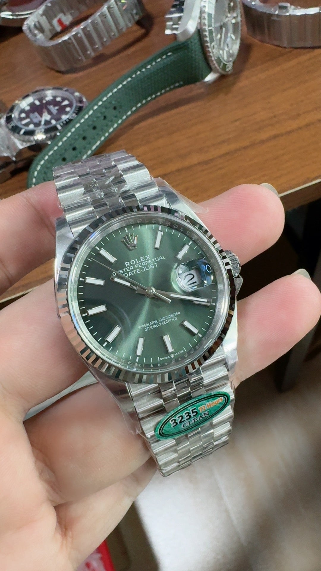 Rolex Datejust 36MM | หน้าปัดสีเขียว | กลไกอัตโนมัติ Cal.3235
