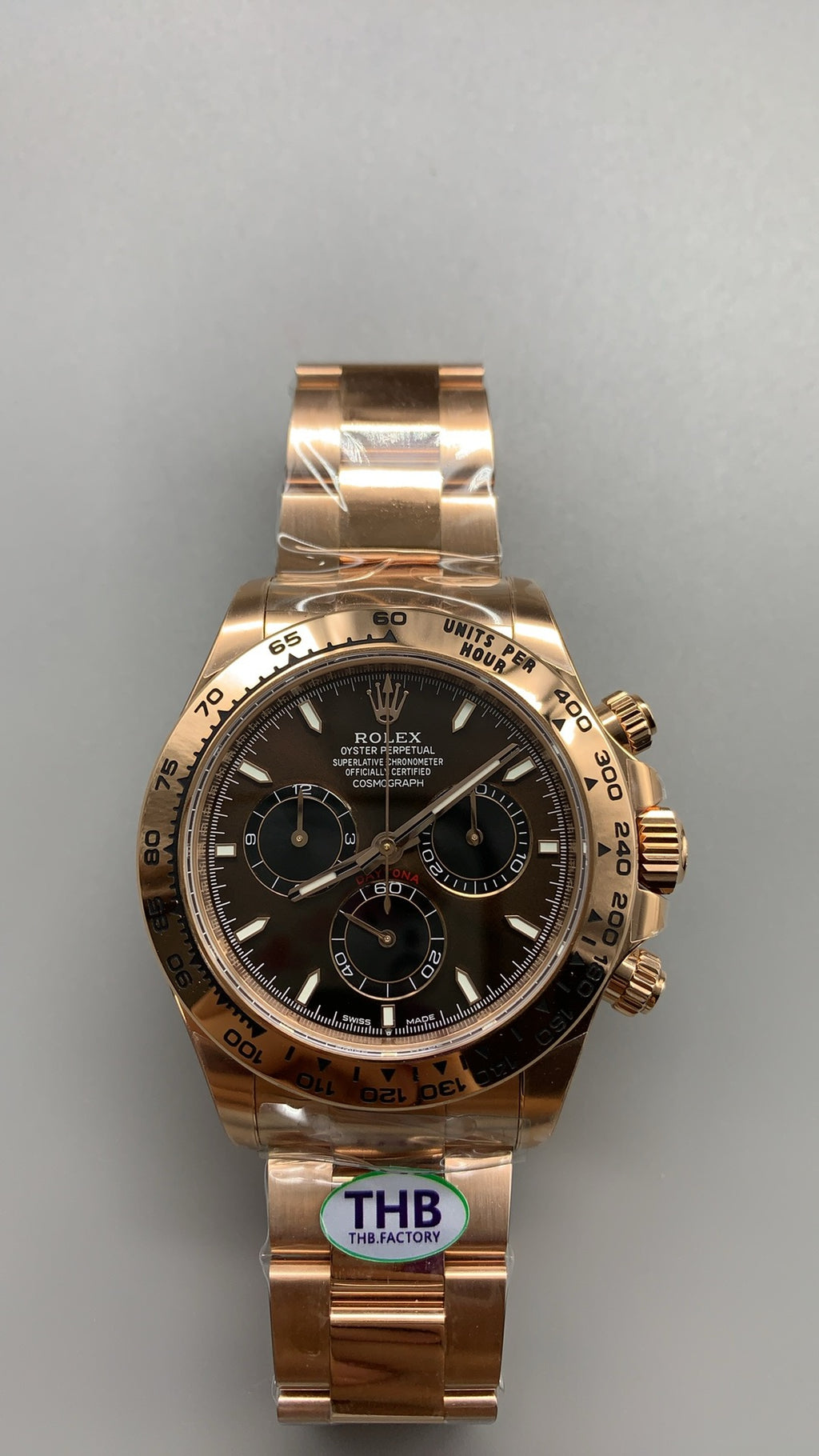 Rolex Daytona 40MM | หน้าปัดสีน้ำตาล (คาปูชิโน่) | ตัวเรือนสแตนเลสเคลือบสีโรสโกลด์ PVD
