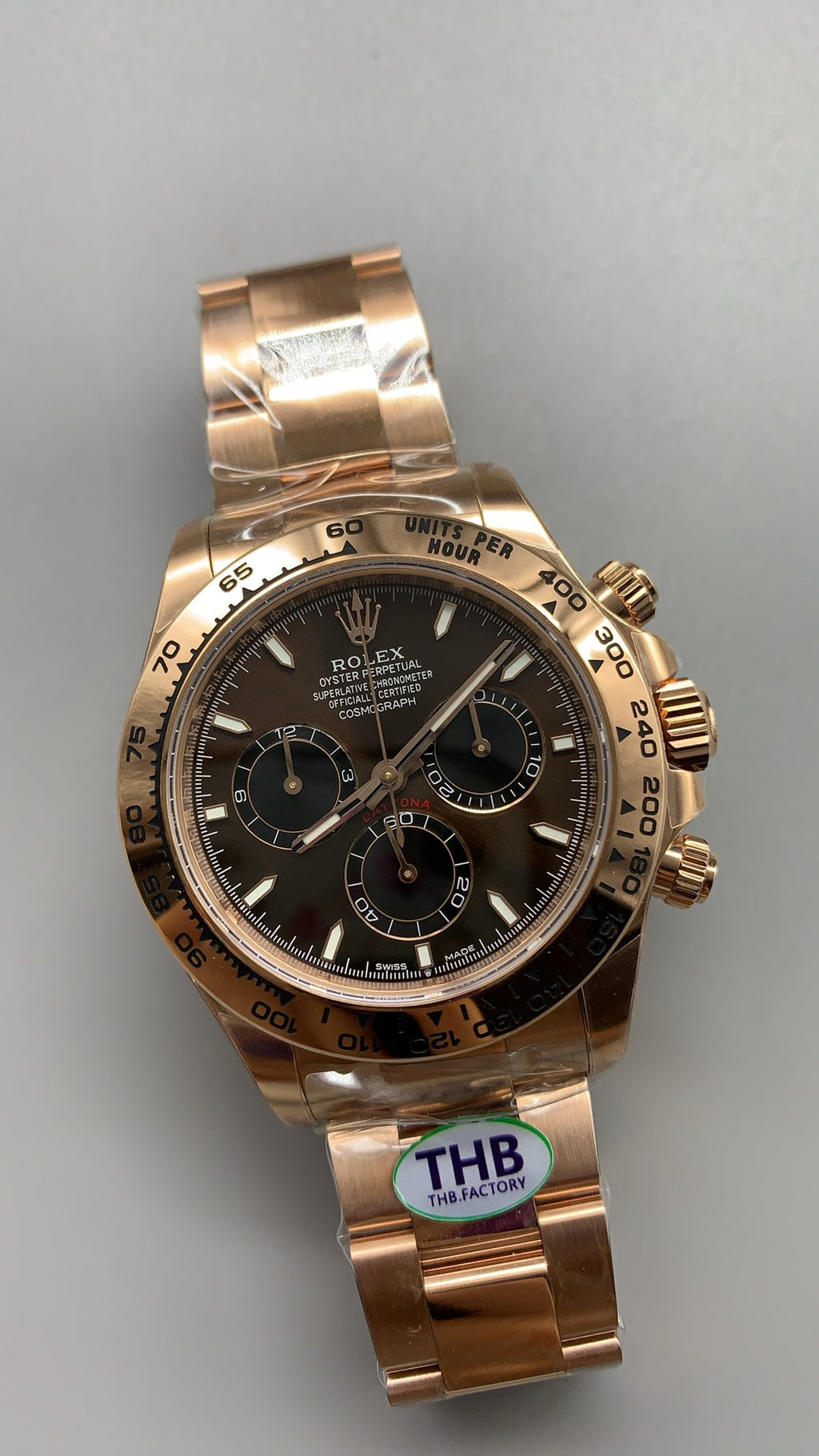 Rolex Daytona 40MM | หน้าปัดสีน้ำตาล (คาปูชิโน่) | ตัวเรือนสแตนเลสเคลือบสีโรสโกลด์ PVD