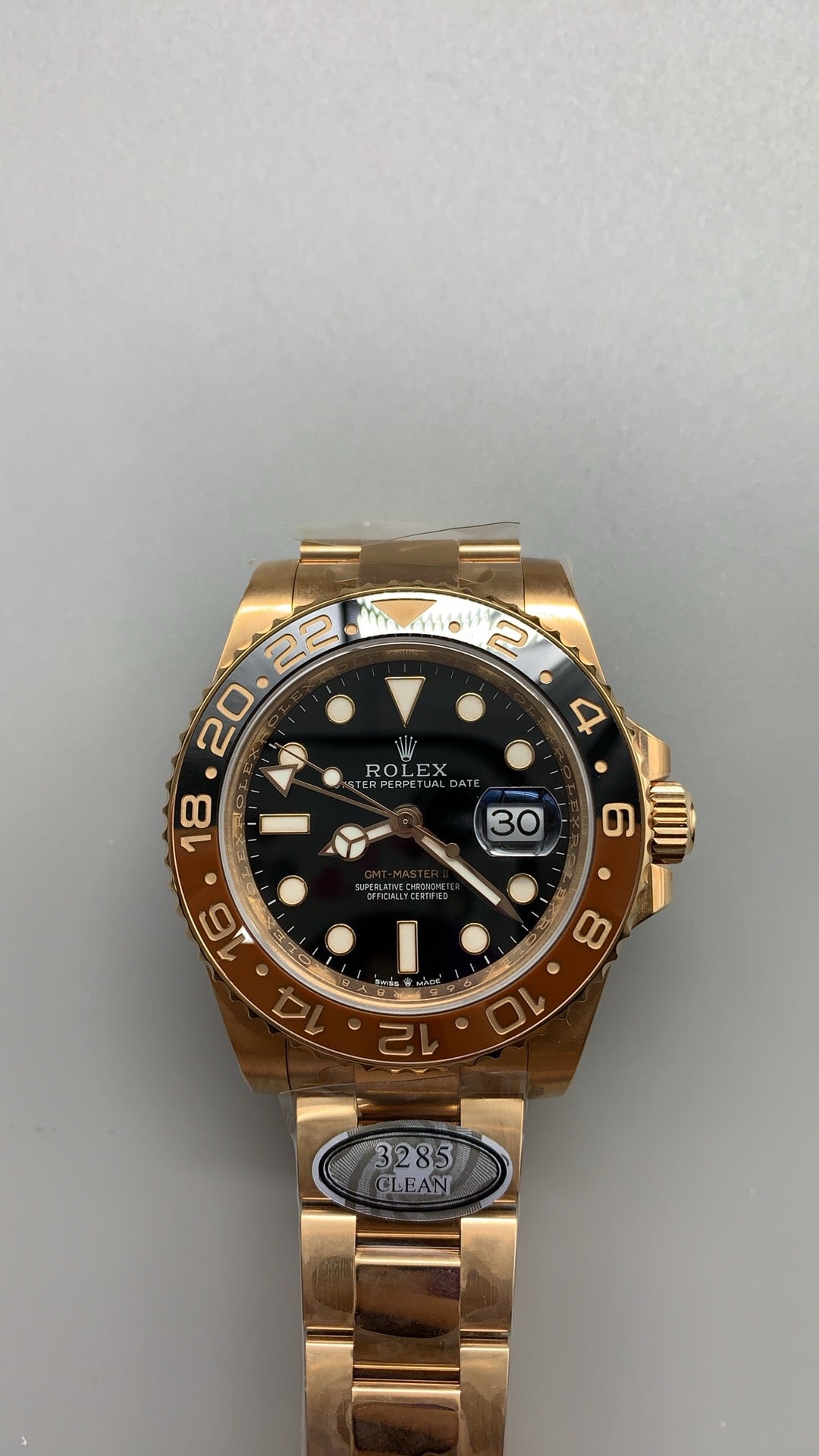 Rolex GMT-Master II 40MM | ตัวเรือนสแตนเลสเคลือบสีโรสโกลด์ PVD | กลไกอัตโนมัติ Cal.3285