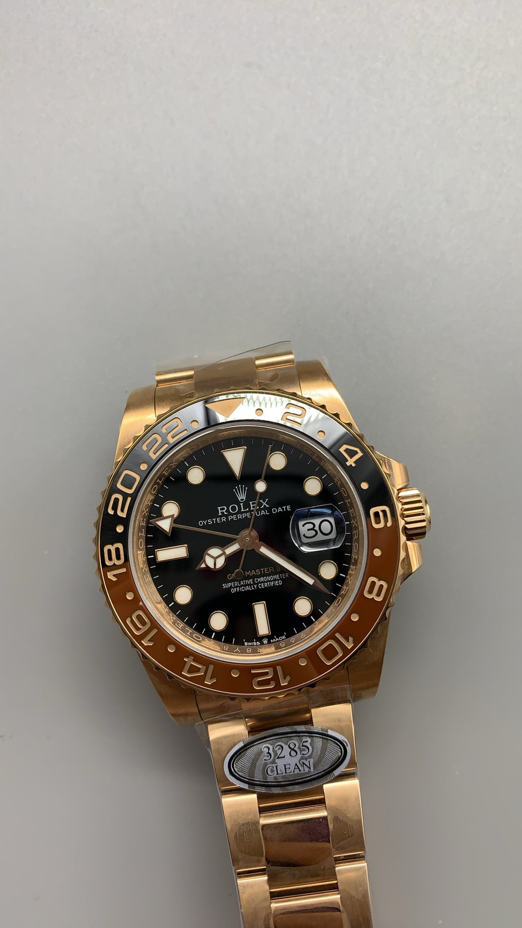 Rolex GMT-Master II 40MM | ตัวเรือนสแตนเลสเคลือบสีโรสโกลด์ PVD | กลไกอัตโนมัติ Cal.3285