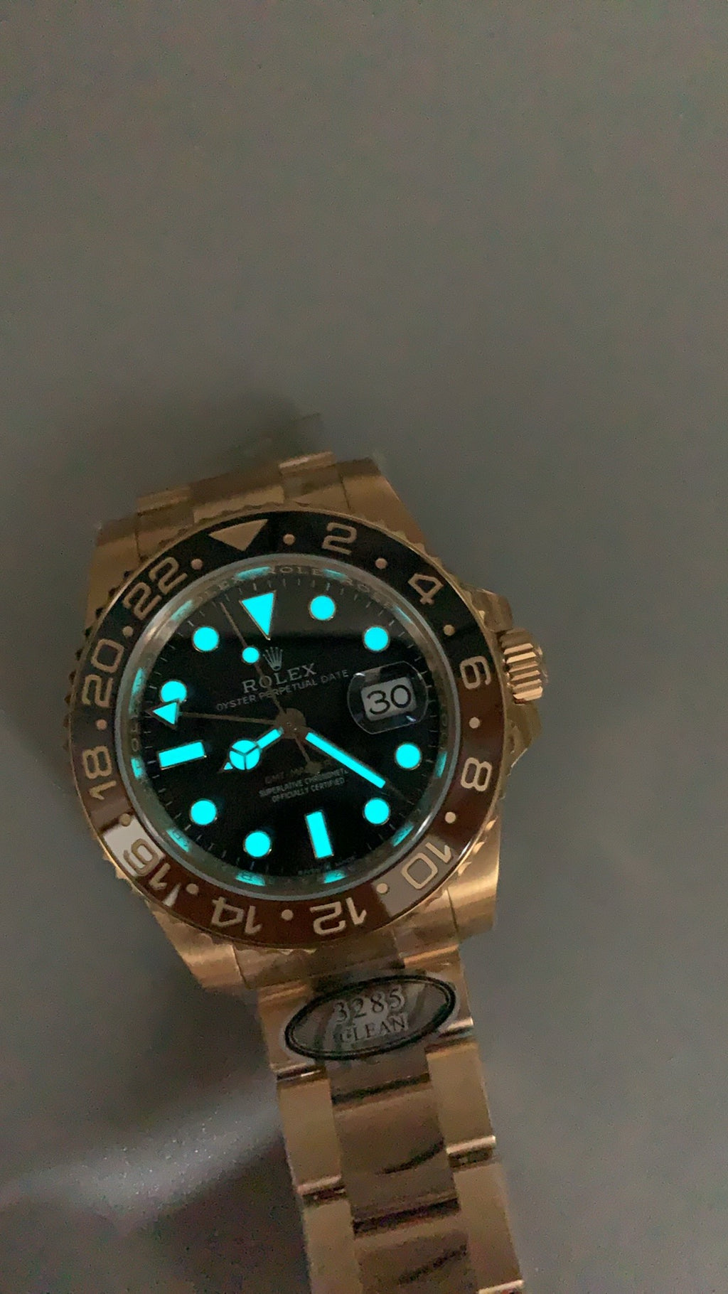 Rolex GMT-Master II 40MM | ตัวเรือนสแตนเลสเคลือบสีโรสโกลด์ PVD | กลไกอัตโนมัติ Cal.3285