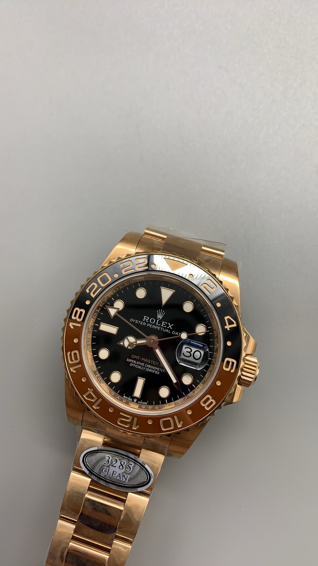 Rolex GMT-Master II 40MM | ตัวเรือนสแตนเลสเคลือบสีโรสโกลด์ PVD | กลไกอัตโนมัติ Cal.3285