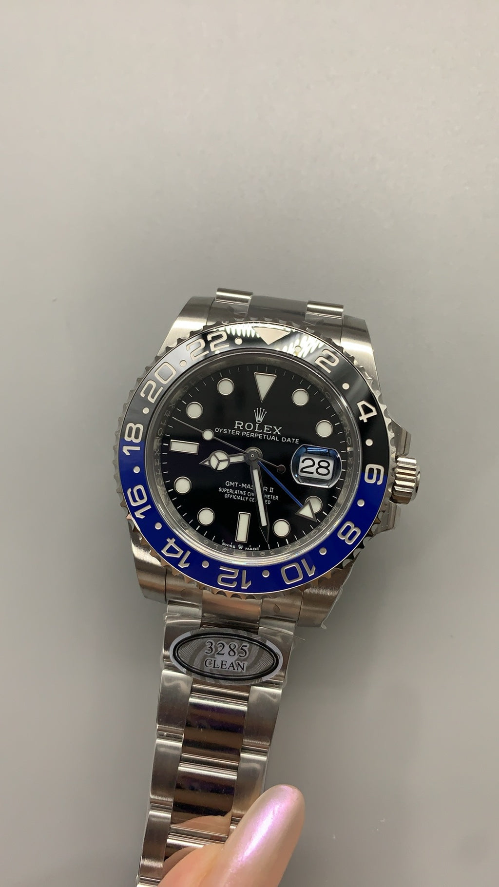 Rolex GMT-Master II 40MM | รุ่นคลาสสิก ขอบเซรามิกสีดำ | กลไกอัตโนมัติ Cal.3285